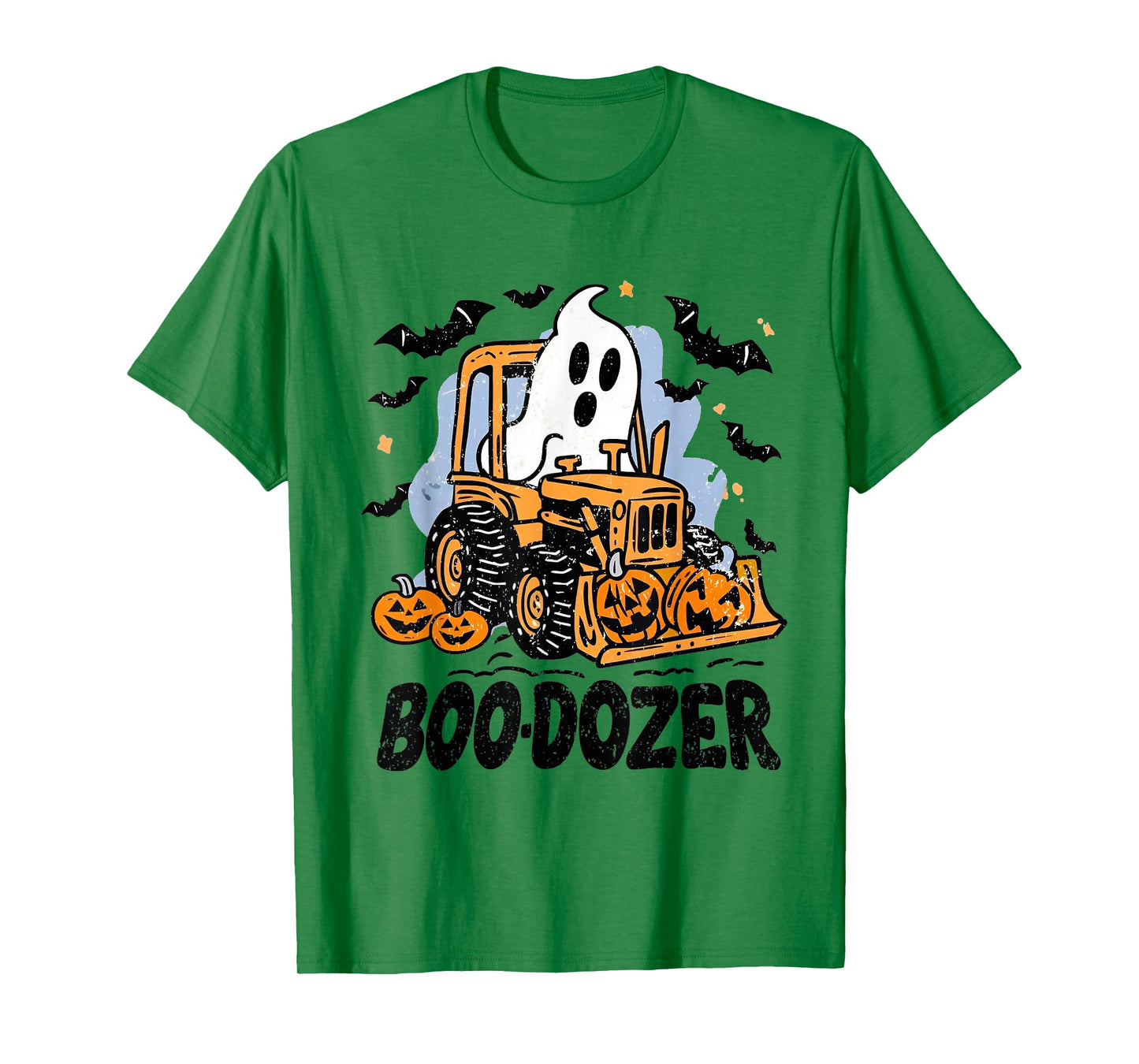 Boo-Dozer Ghost Halloween Construction Trucks Kids Boy T-Shirt