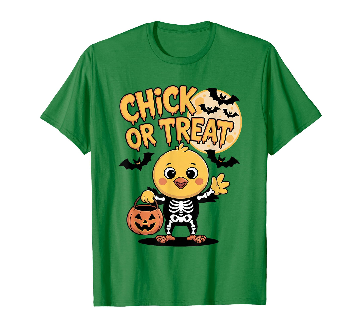 Chick or Treat Halloween Costume Funny Chicken Skeleton T-Shirt
