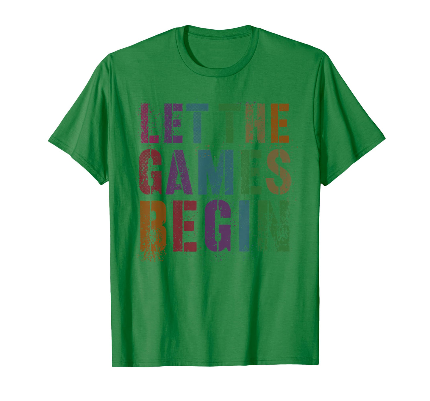 Funny LET THE GAMES BEGIN Fun School Field Day Summer Vibes Men Women Girls Kids T-Shirt