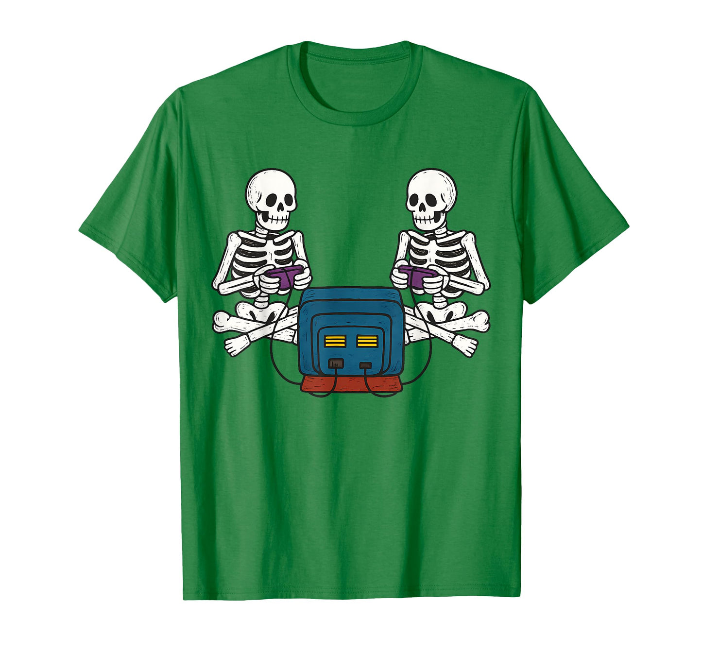 Funny Gamer Skeleton Halloween Video Gaming Costume Men Boys T-Shirt