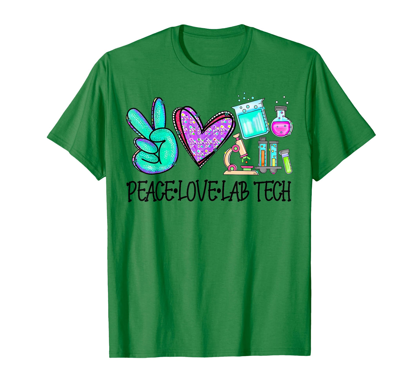 Peace Love Lab Tech Medical Laboratory Professionals Week T-Shirt