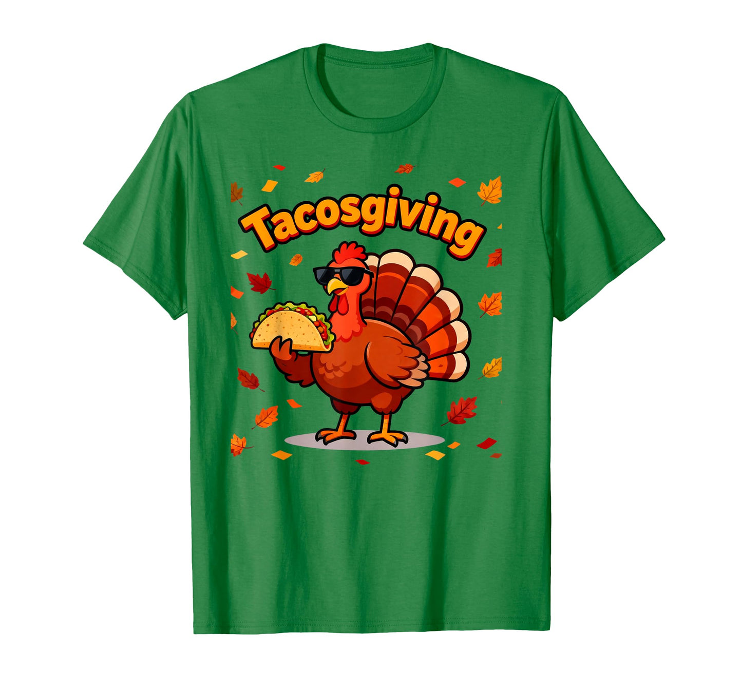 Tacosgiving Cool Turkey with Tacos,Funny Falling Autumn T-Shirt