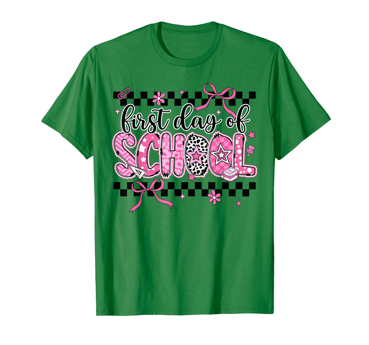 First Day Of School Coquette Bow Back To School Girls T-Shirt