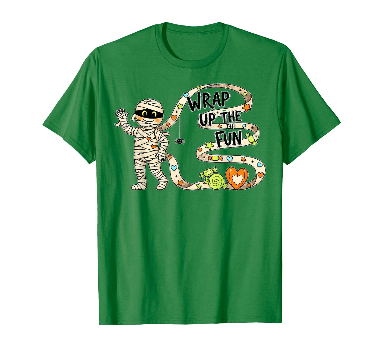 Mummy Fun Wrap, Wrap Up The Fun, Spooky Mummy Halloween Tee T-Shirt