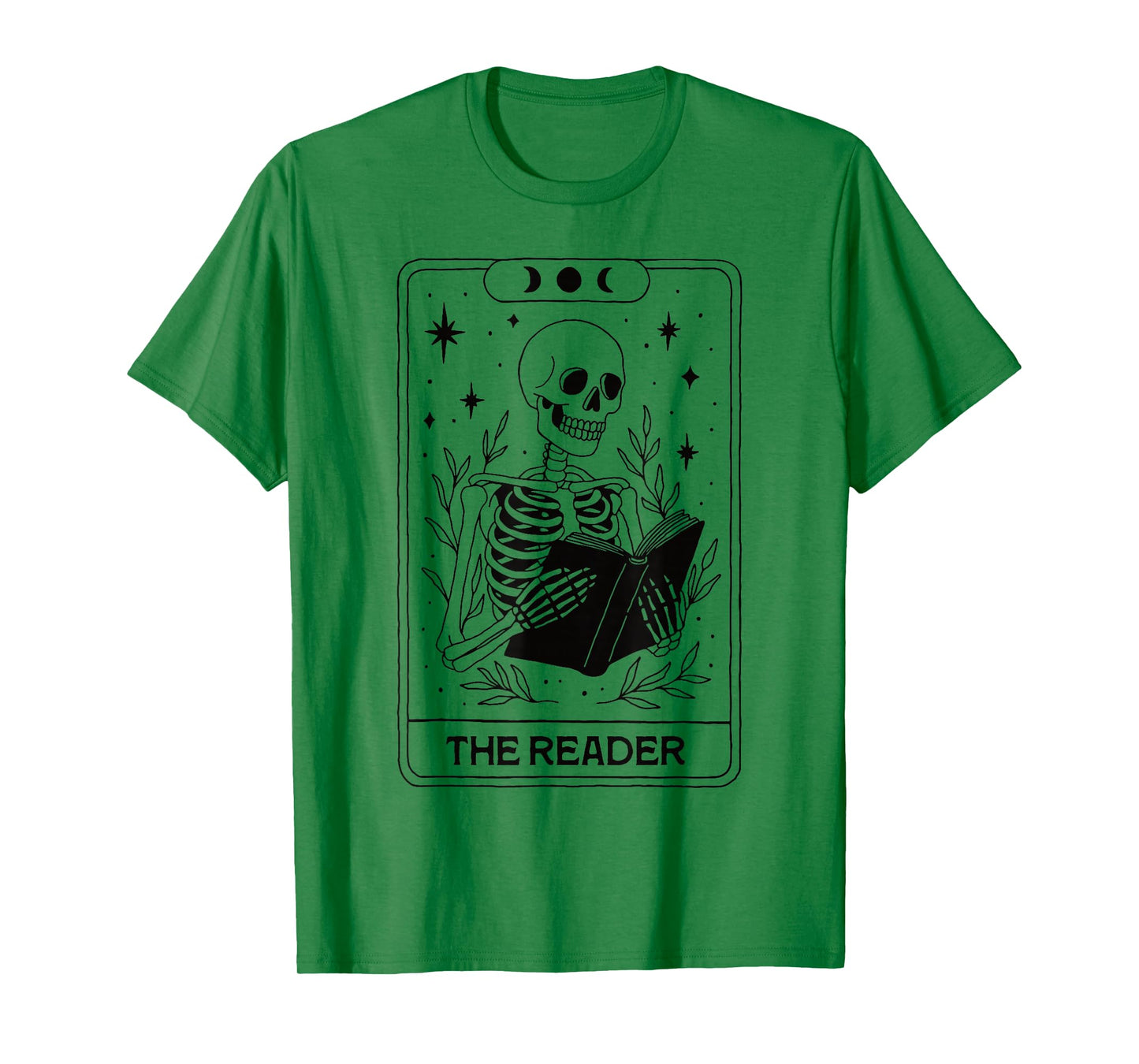Skeleton Tarot Reader Book Lover Occult Witchy Halloween T-Shirt
