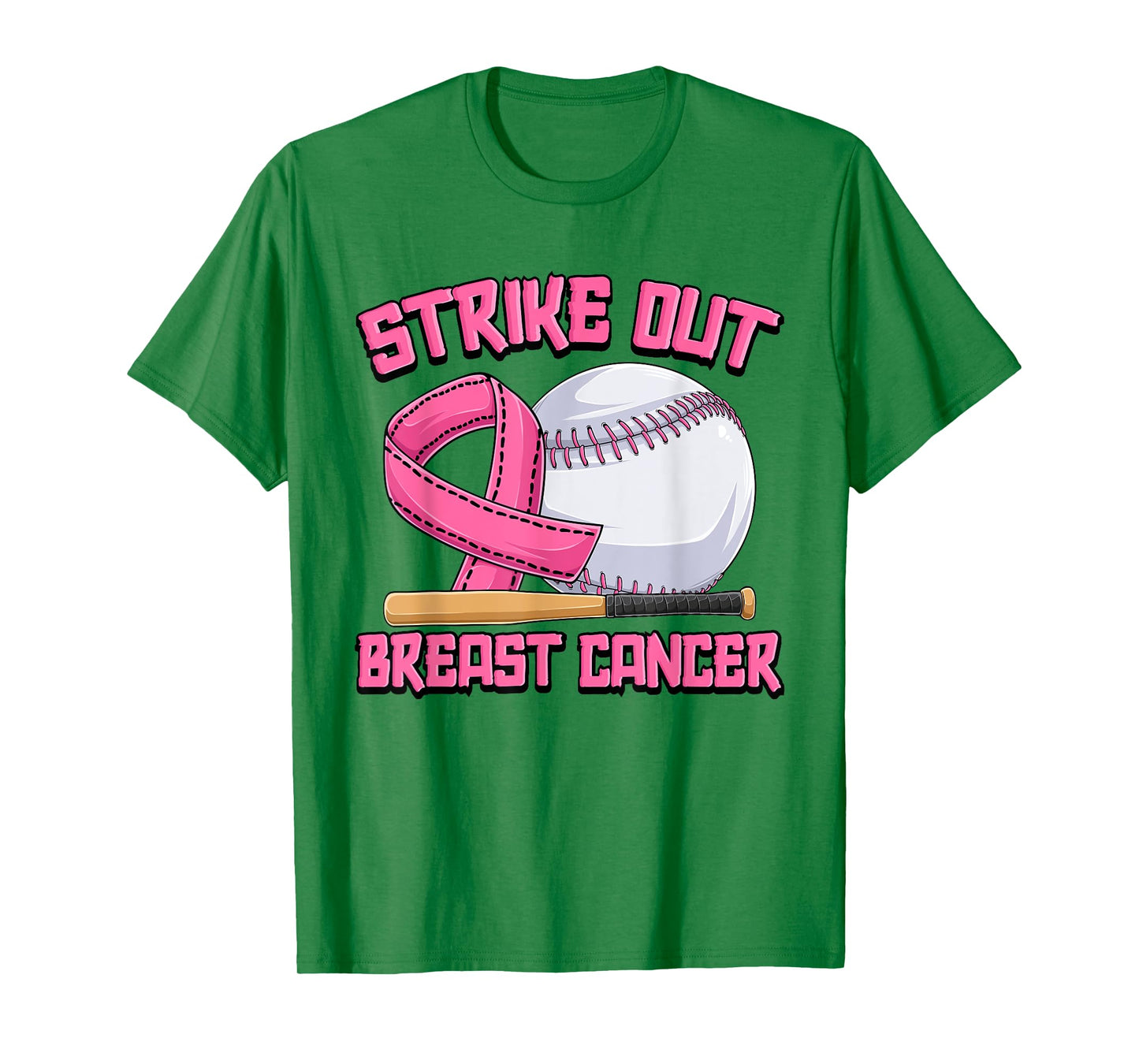 Strike Out Breast Cancer Baseball Breast Cancer Awareness T-Shirt