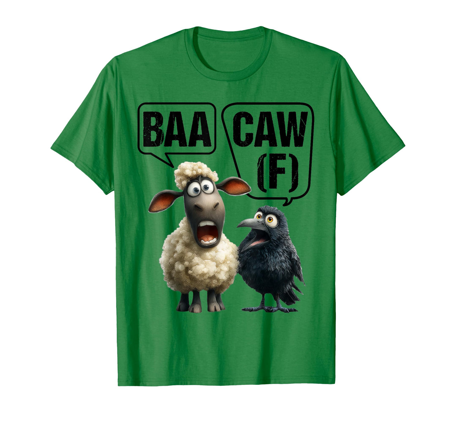 Funny Back Off Shirt – Sheep Baa + Crow Caw Baa Caw(f) Pun T-Shirt