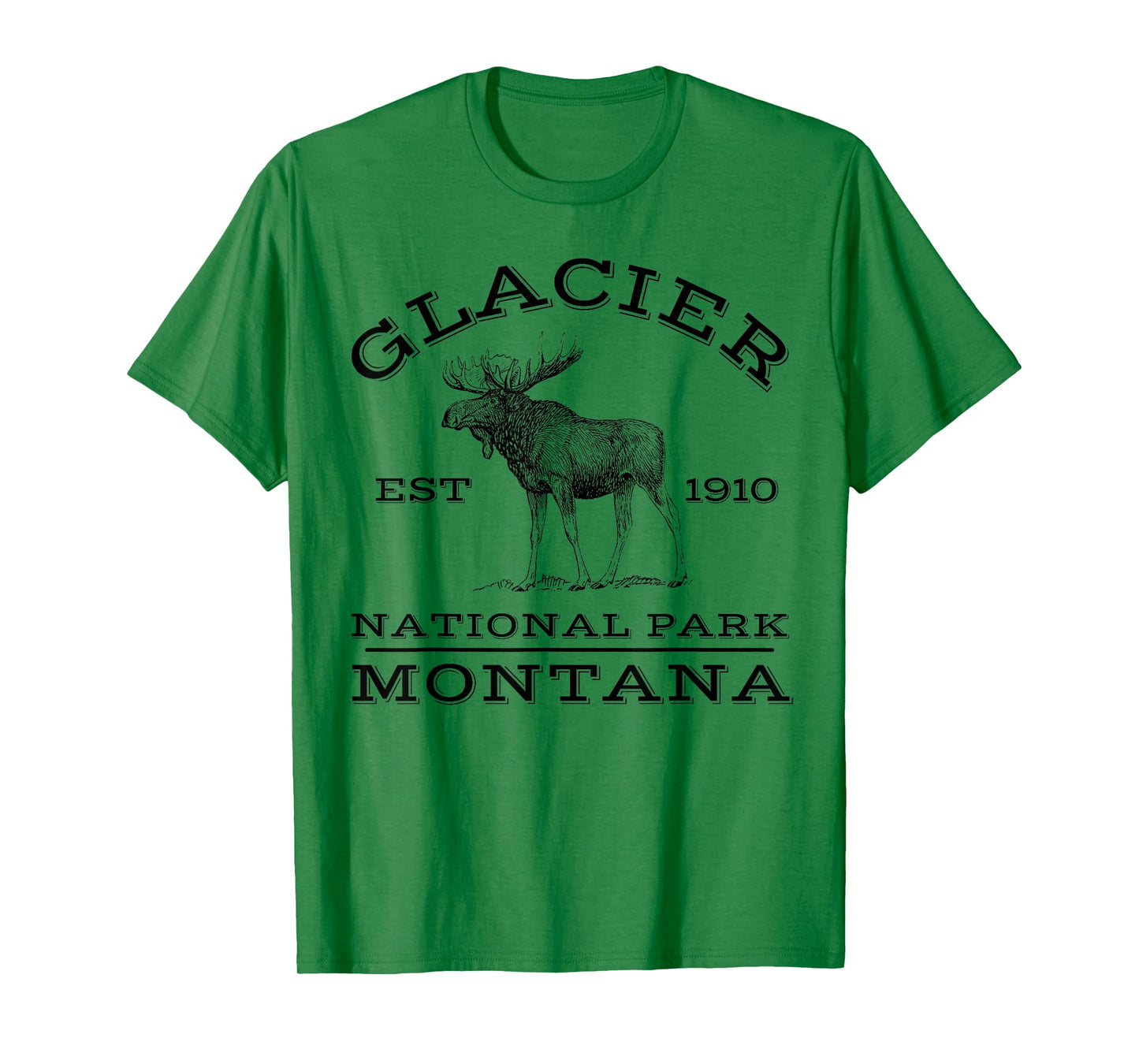 Glacier National Park Montana Moose Hiking Outdoors T-Shirt