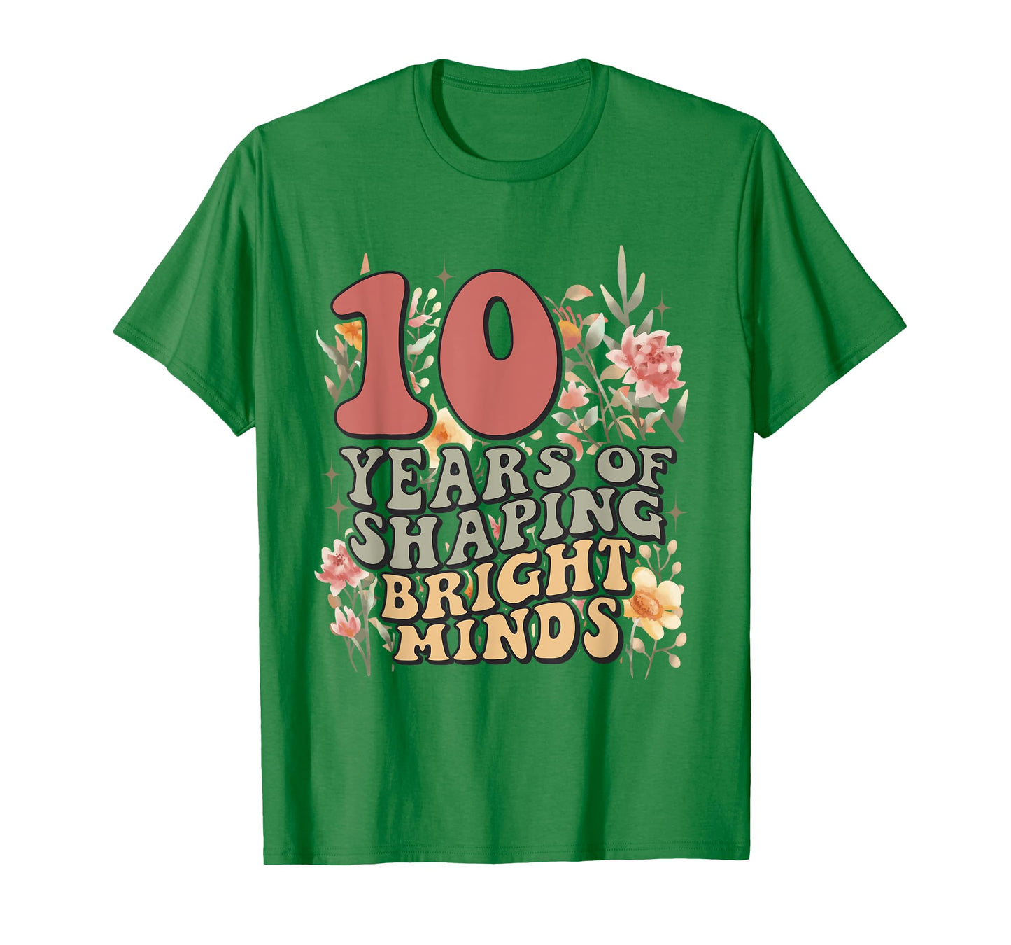 Teacher Anniversary 10 Years Women Proud Teaching Teacher T-Shirt