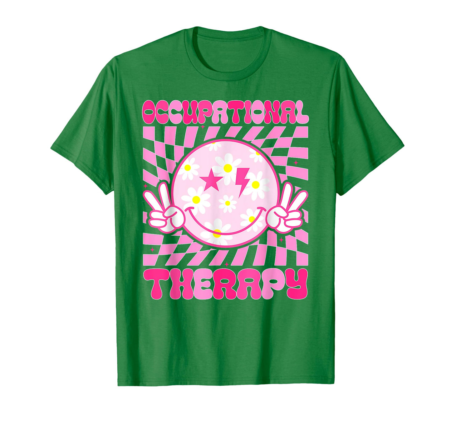 Occupational Therapy OT Therapist Groovy Smile Face T-Shirt