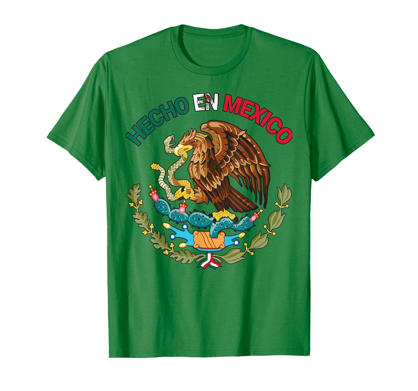 Hecho En Mexico Shirt Mexican Flag Pride Aztec Eagle Latino T-Shirt