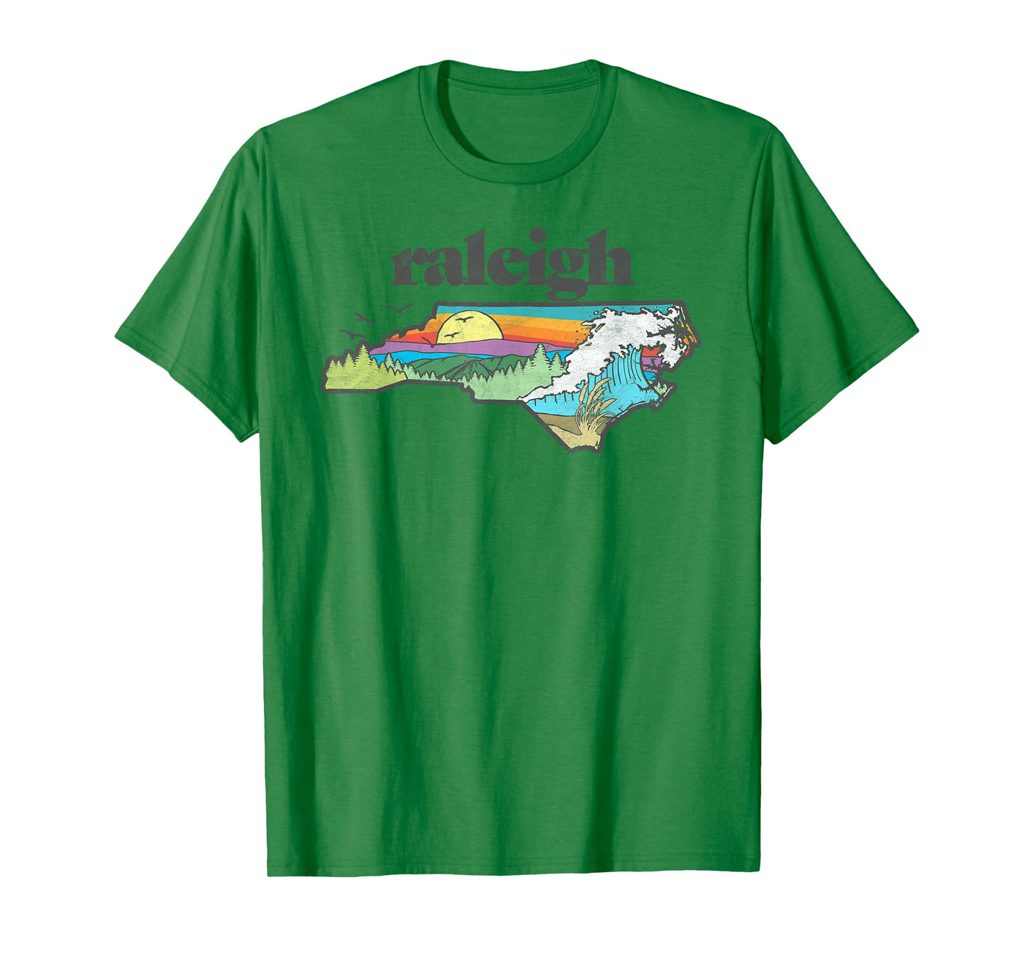Raleigh North Carolina Outdoors Retro Nature T-Shirt