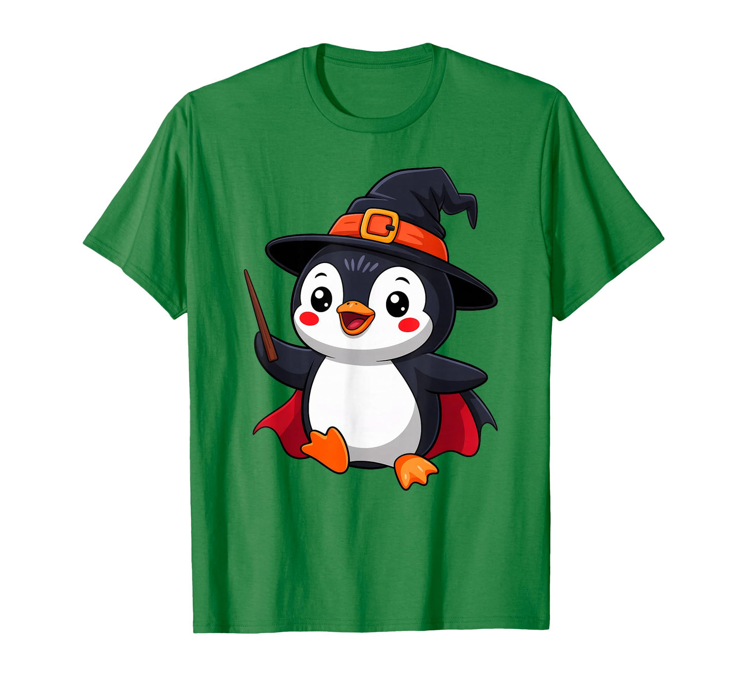 Halloween Penguin Witch Hat Costume Boys Girls Kids Toddler T-Shirt