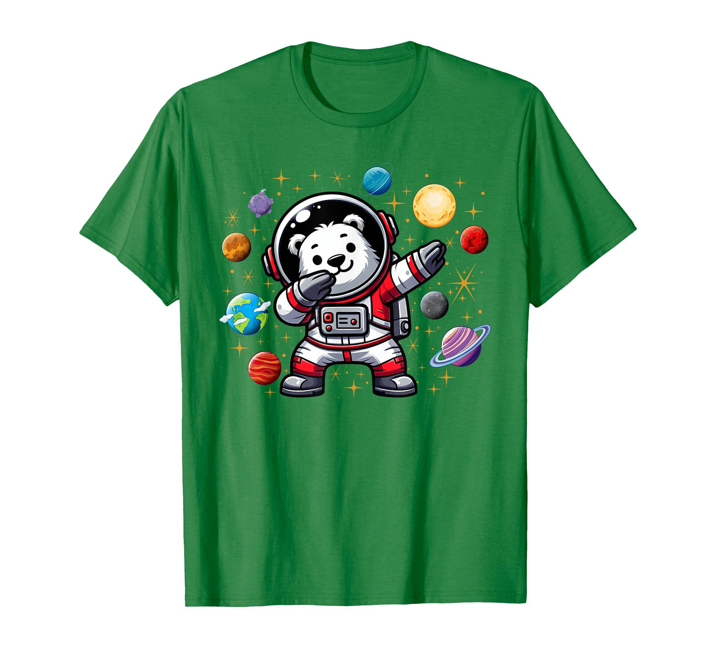 Polar Bear Astronaut Dabbin In Space Cosmic Galaxy Adventure T-Shirt