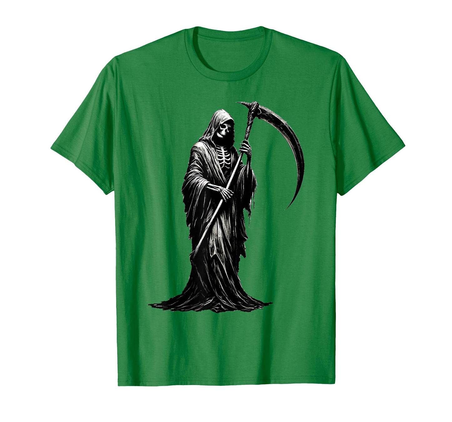 Grim Reaper Gothic Cloaked Skeleton Goth Memento Mori Design T-Shirt