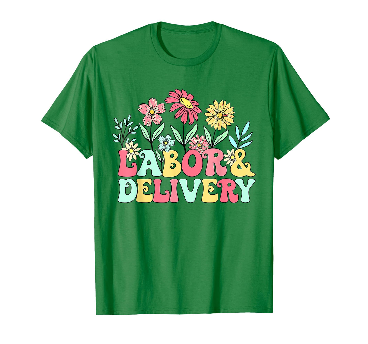 Retro Wildflowers Labor & Delivery Nurse Shirt, L&D Gift T-Shirt