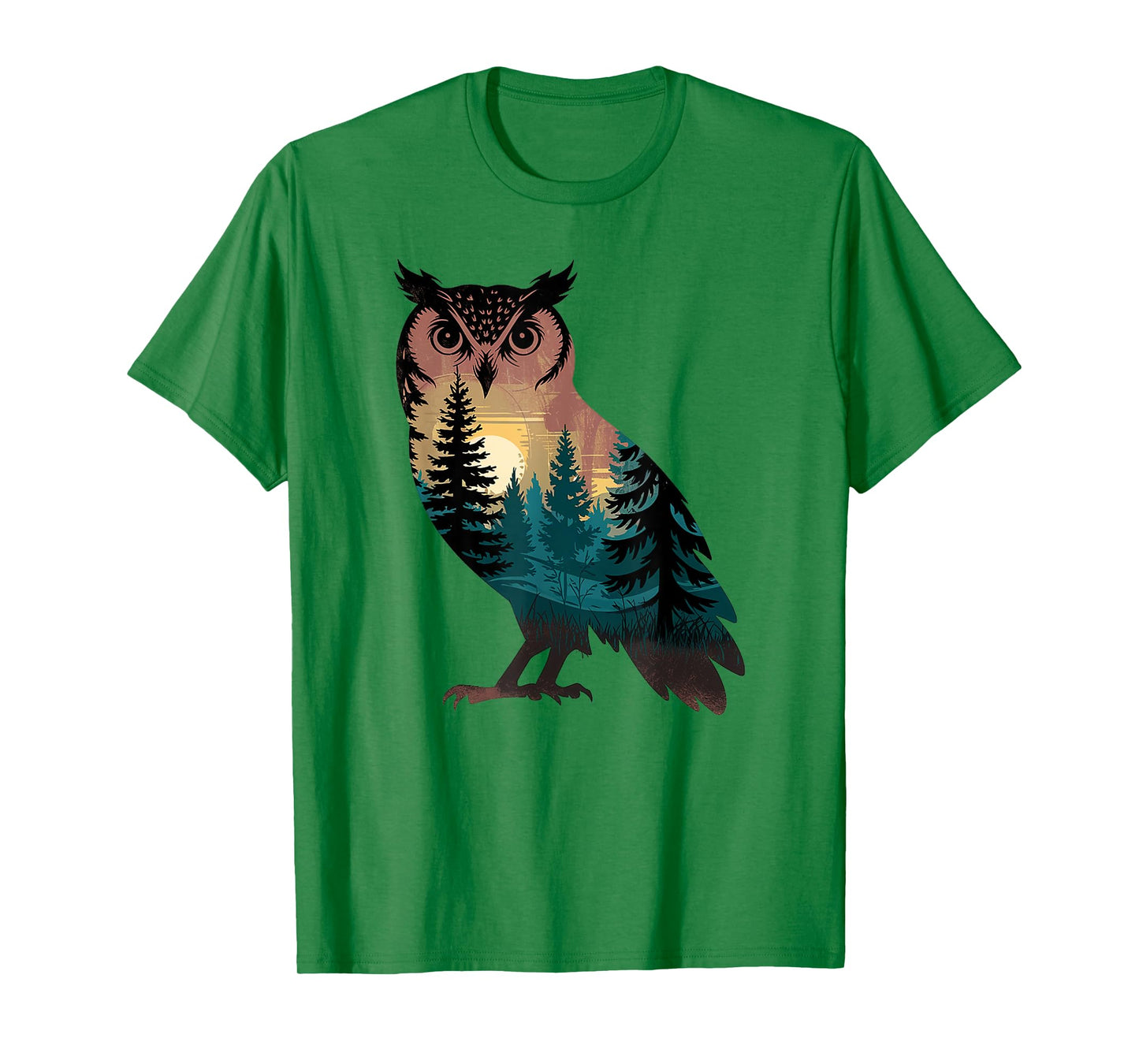 Owl Hunting Hiking Outdoor Camping Forest Men Women Owl T-Shirt
