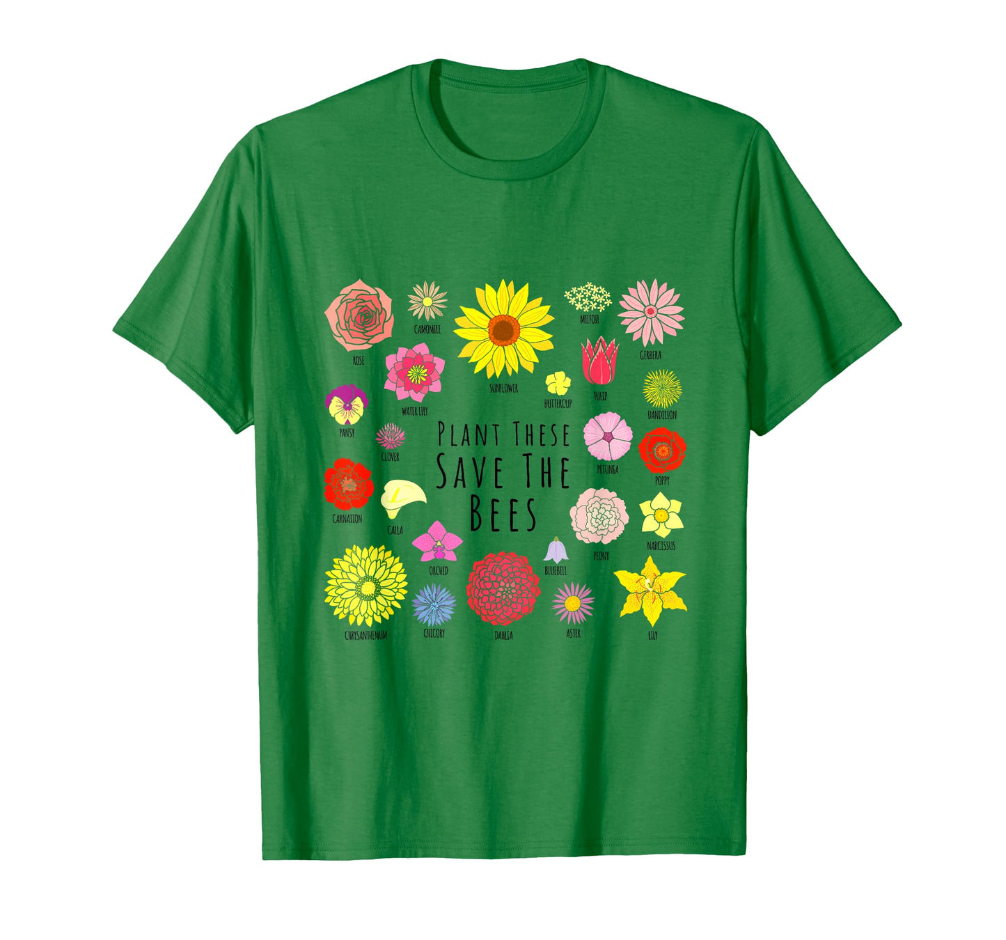 Plant These Save The Bees - Environment Nature Flower Power T-Shirt