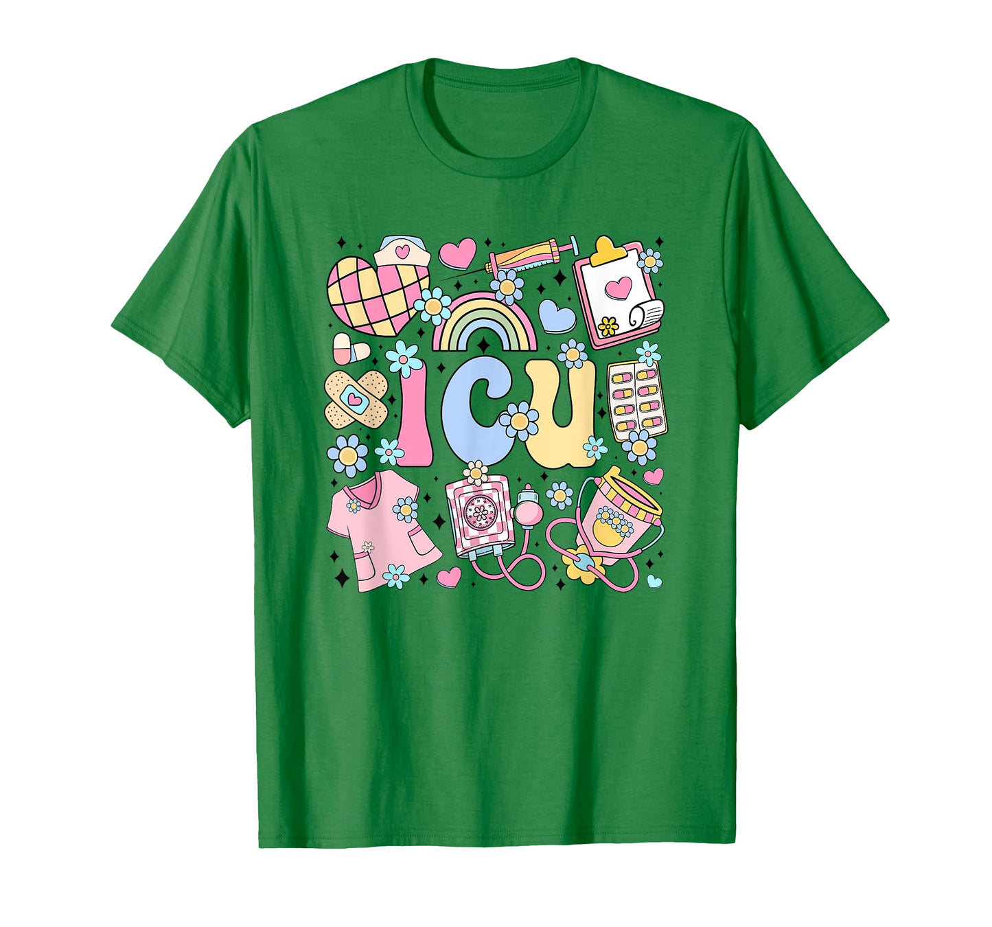 ICU Nurse Stuff Retro Intensive Care Nurse Squad Nursing T-Shirt