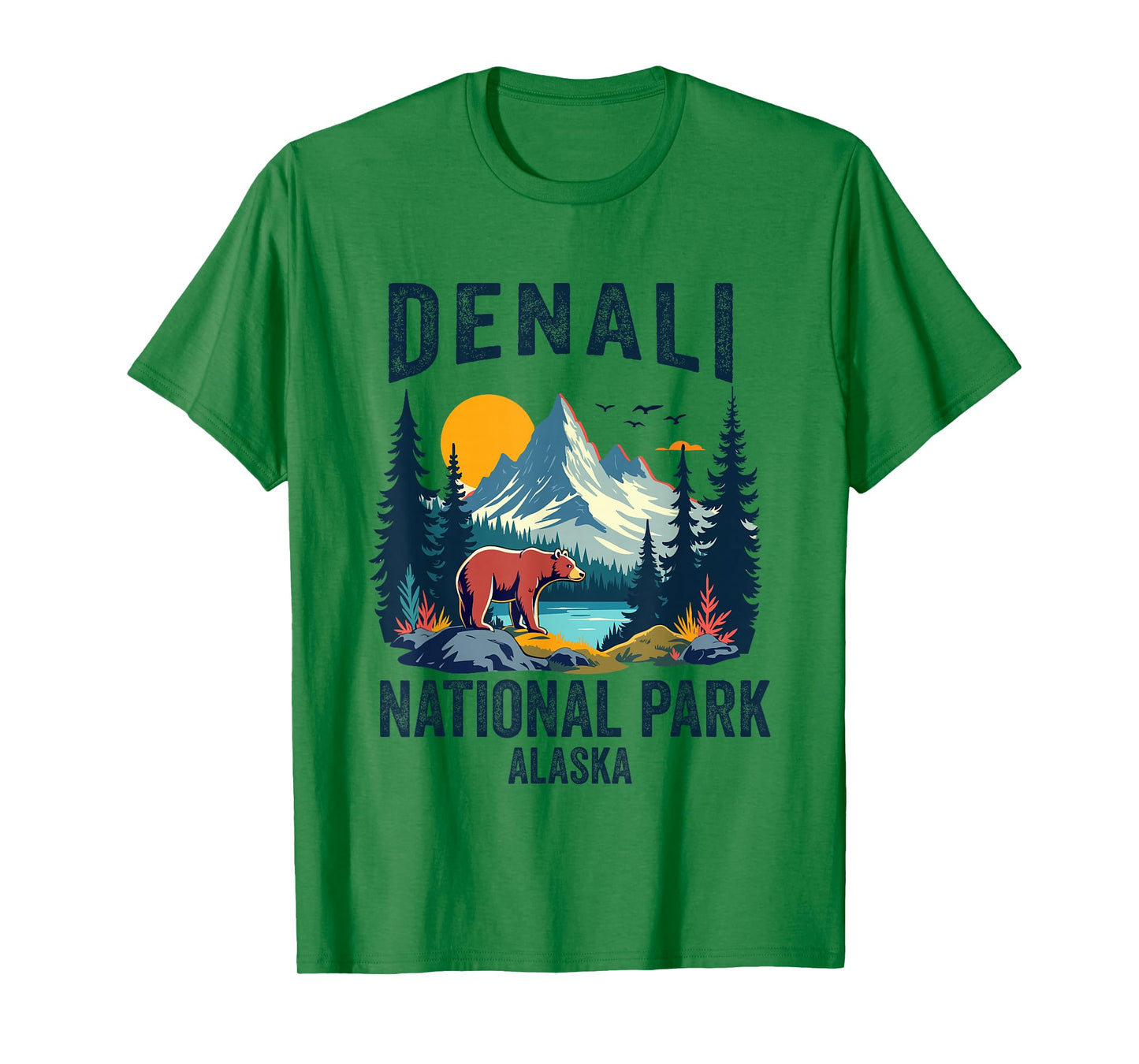 Denali National Park Souvenir Alaska Retro For Men Women T-Shirt