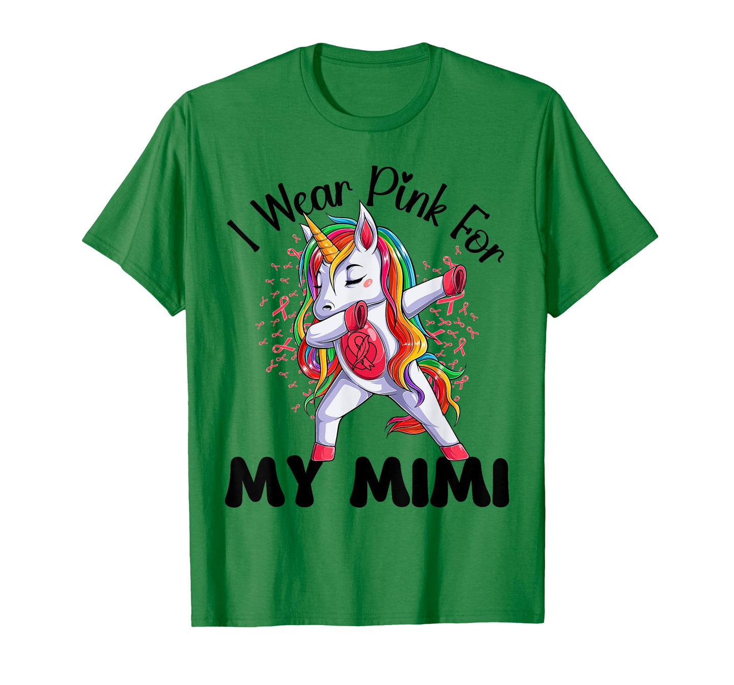 Breast Cancer Awareness Unicorn I Wear Pink For My Mimi T-Shirt