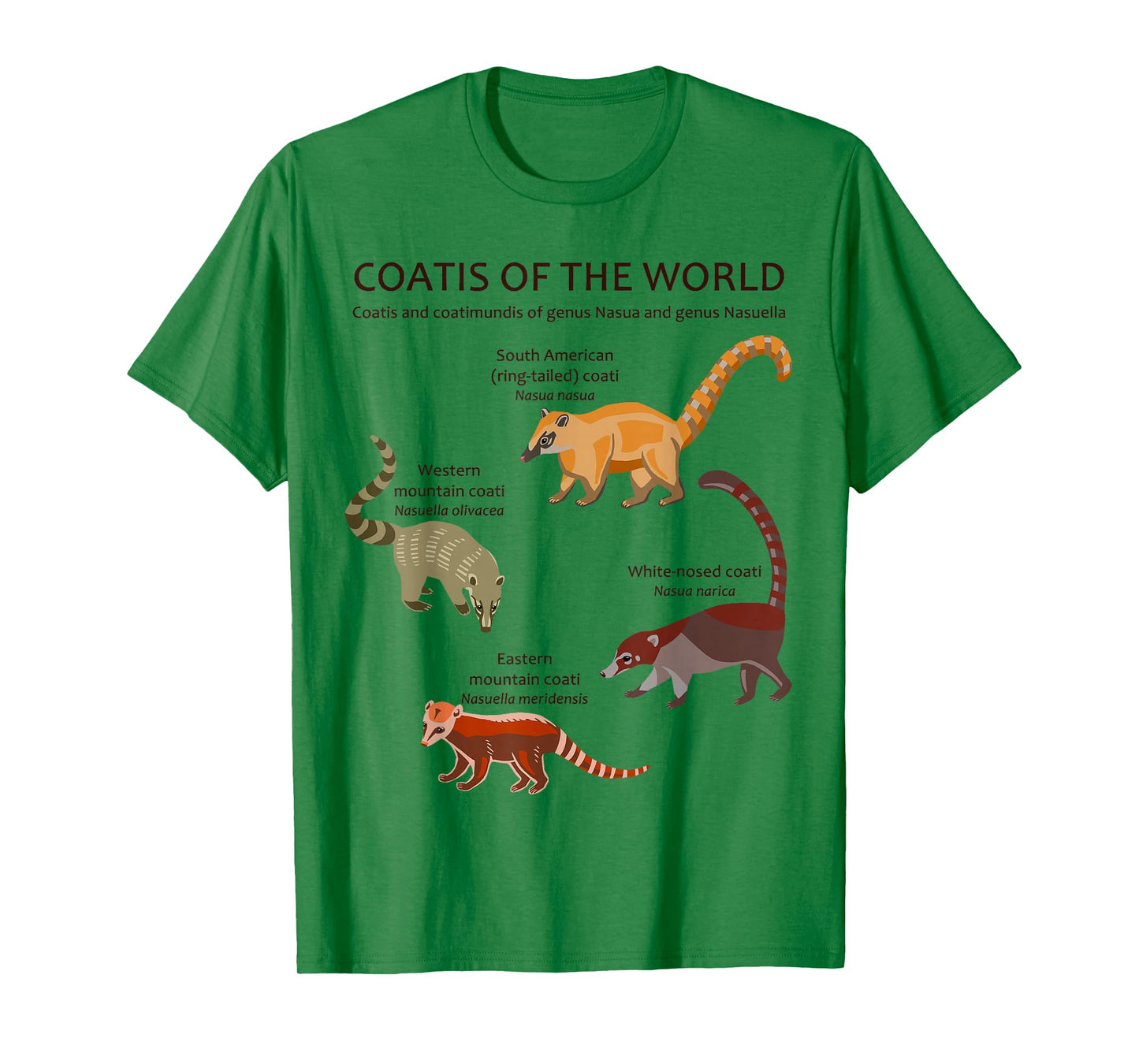 Coati and Coatimundi Species Animal Artwork T-Shirt