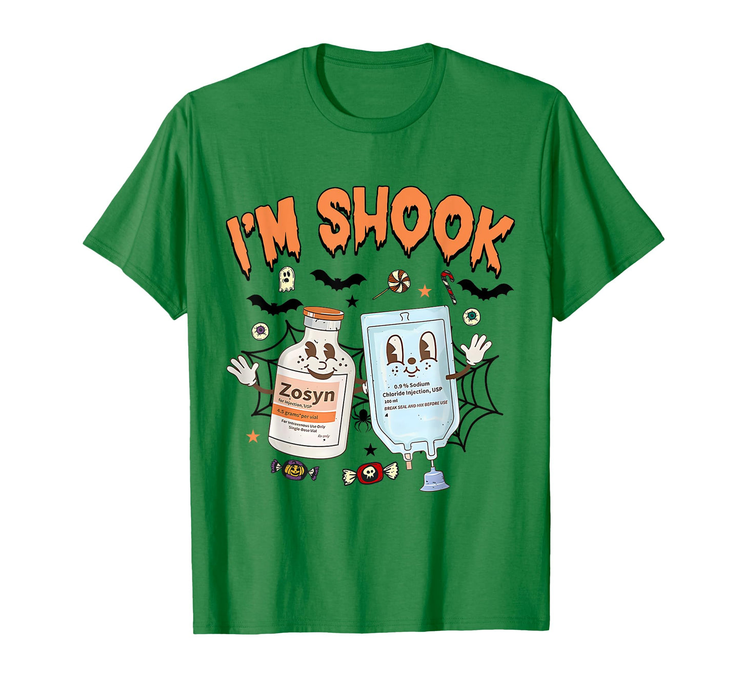 Funny Zosyn I'm In Shook Halloween Spooky ICU ER Nurses Week T-Shirt