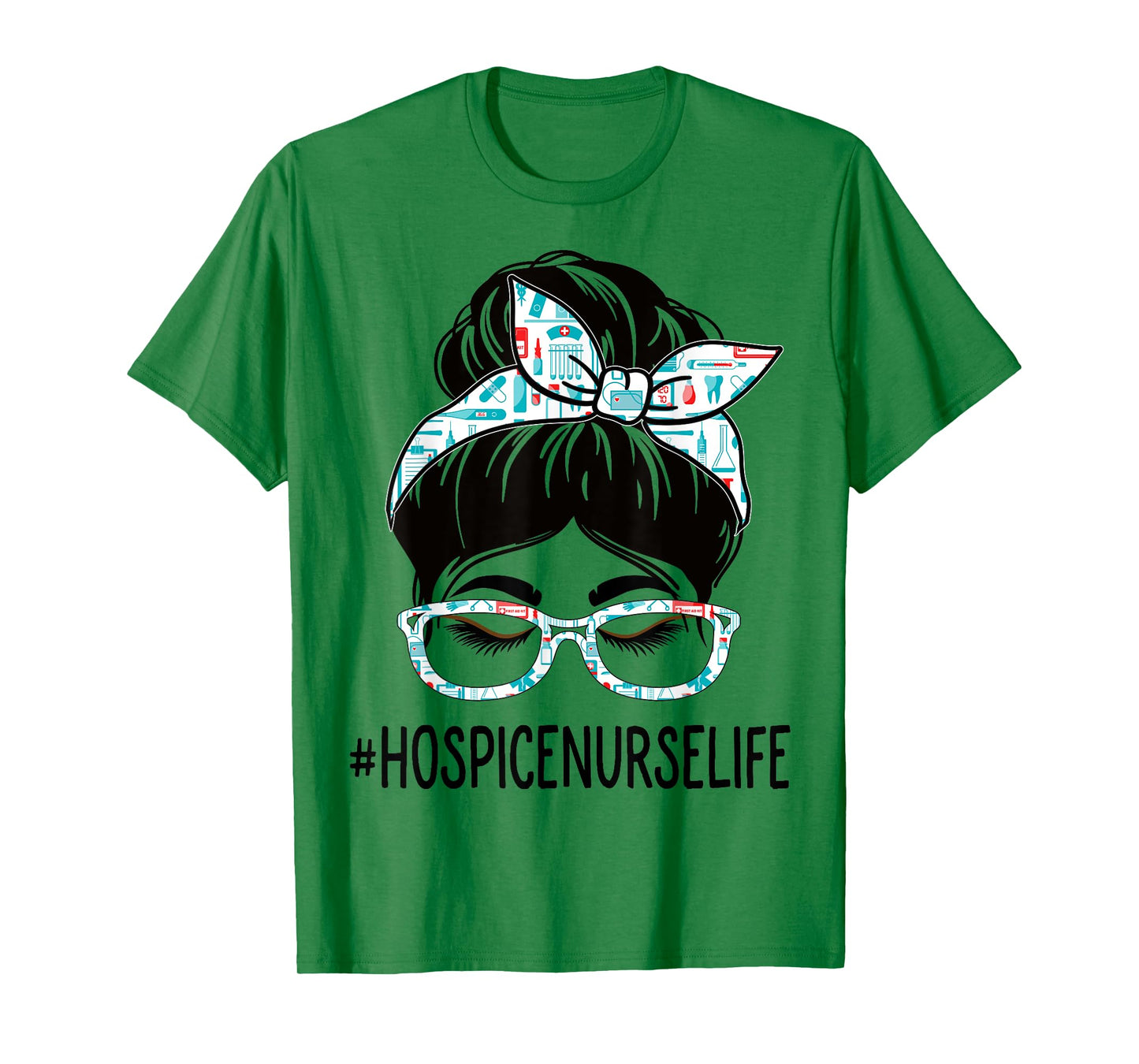 Hospice Nurse Week Appreciation Day Women Messy Bun For Work T-Shirt