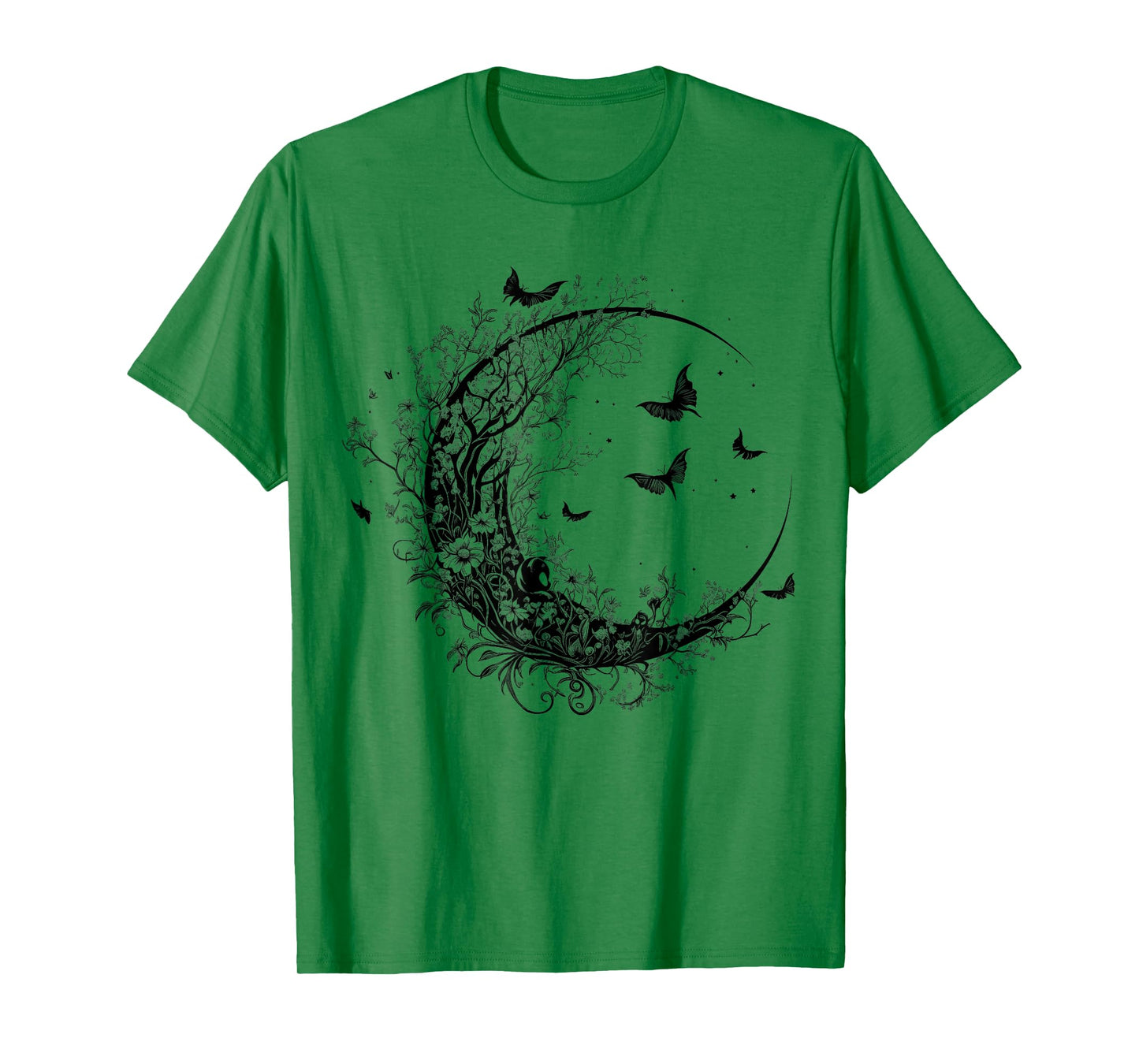 Cute Fairycore Floral Moon Aesthetic Girls Women Graphic T-Shirt