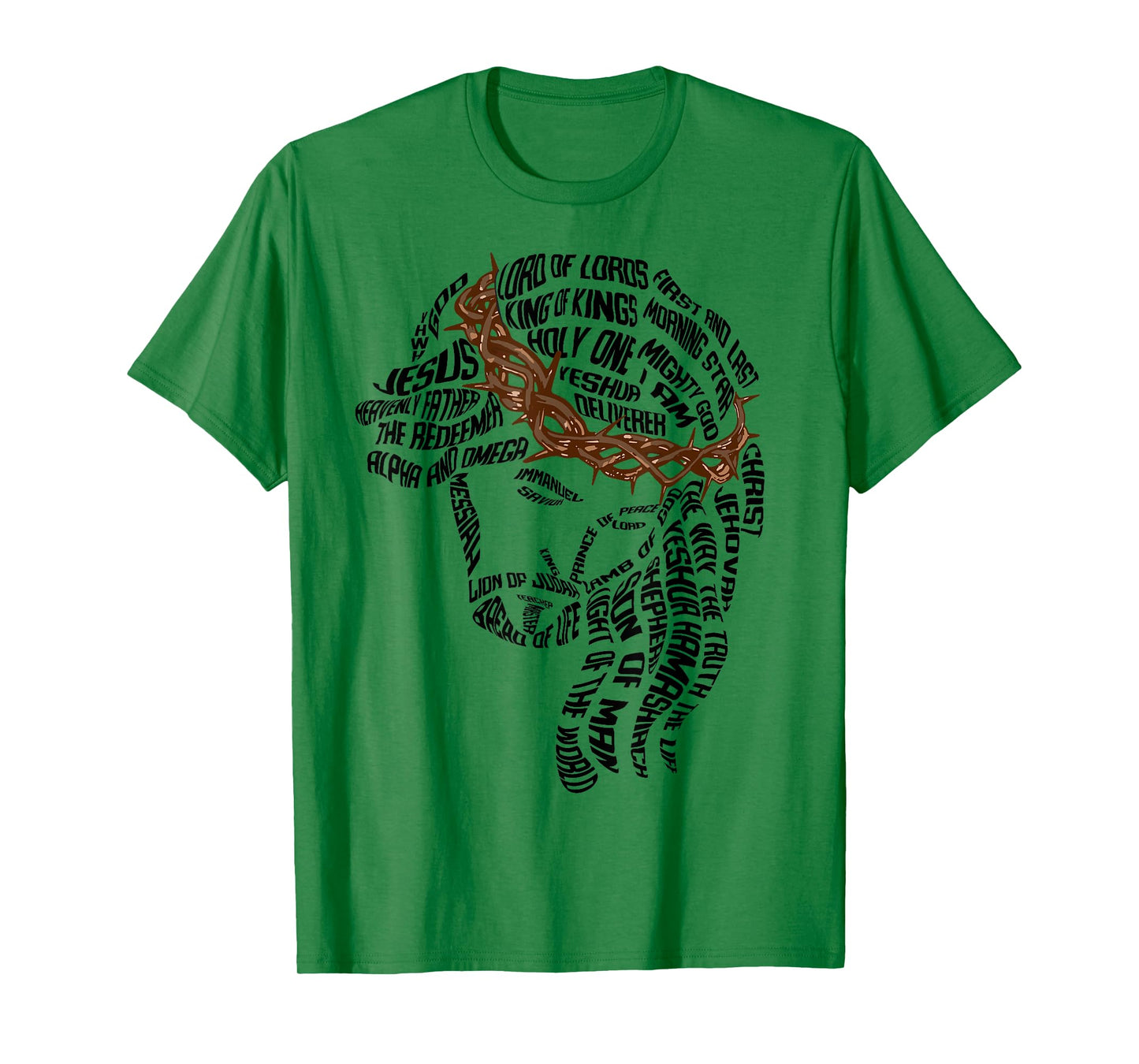 Christian Names of Jesus Christ Face Gospel Religious Bible T-Shirt