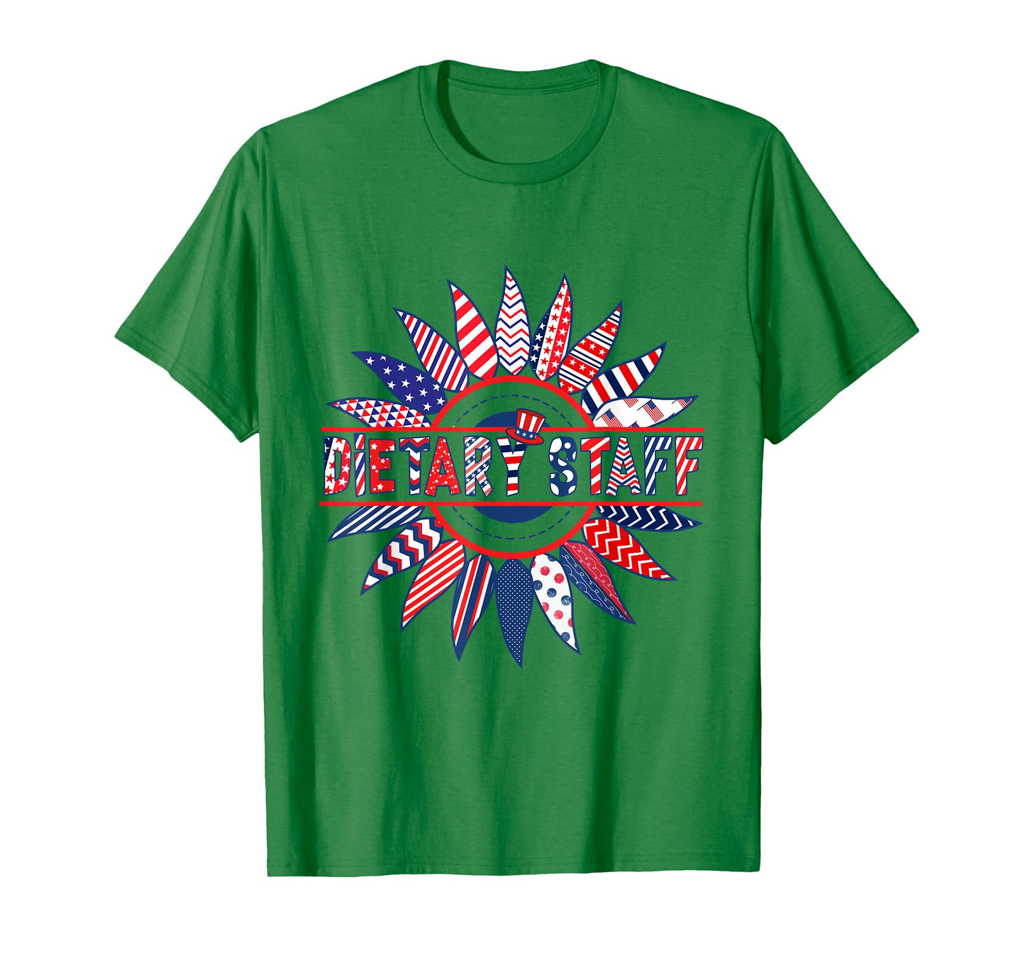 Sunflower Patriotic Dietary Staff 4th Of July 2024 Women Men T-Shirt