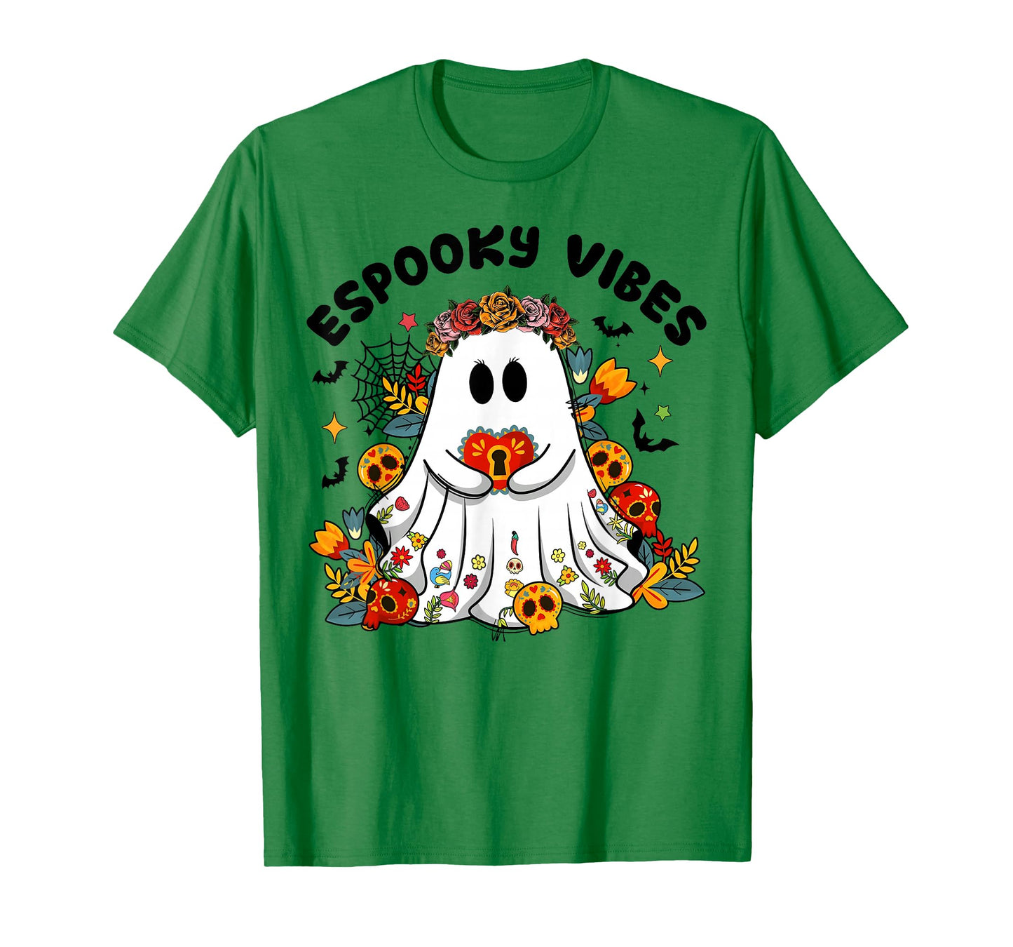 Espooky Vibes Maestra Halloween Spanish Mexican Teacher T-Shirt
