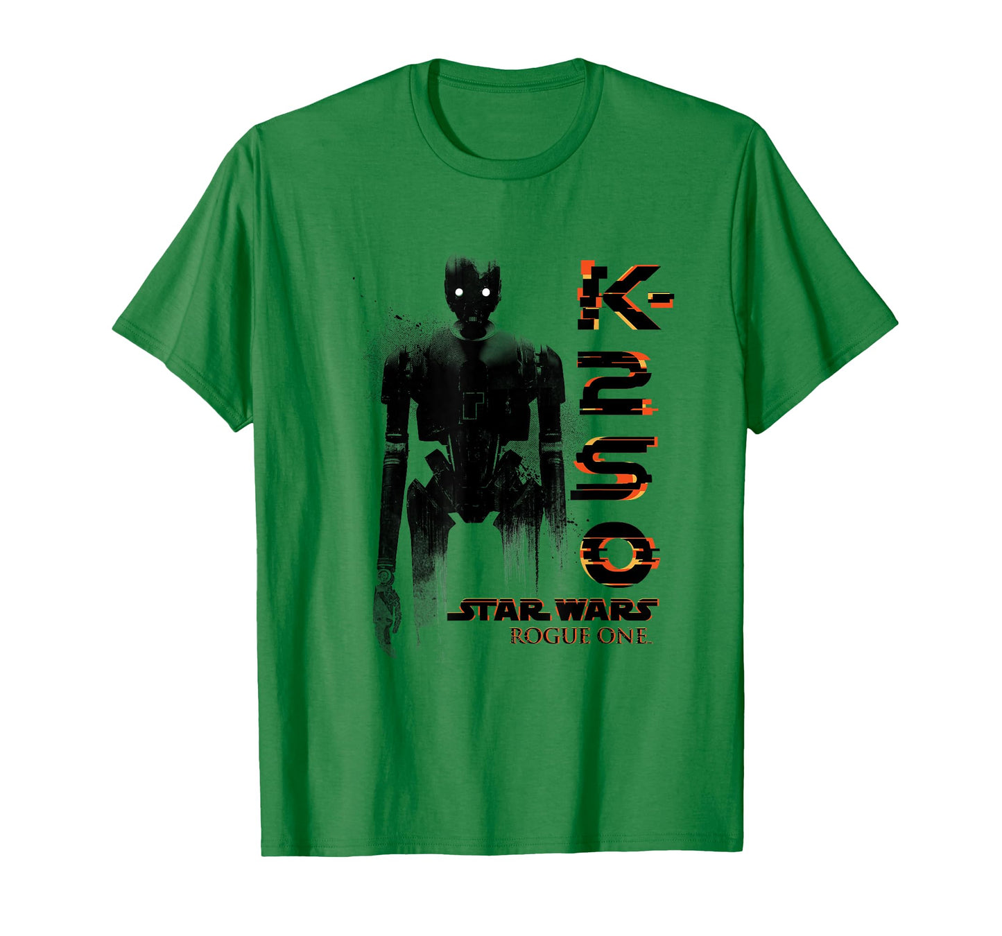 Star Wars Rogue One K-2SO Splat Paint Silhouette Chest Logo T-Shirt