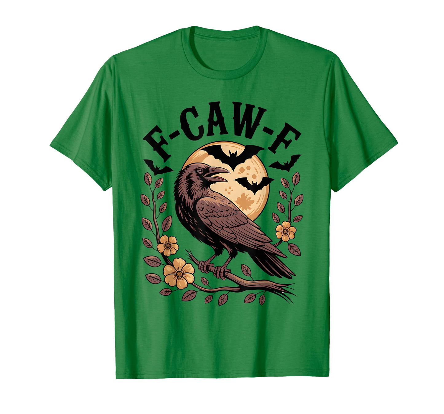 Funny F-Caw-F Gothic Crow Humor Expression Halloween T-Shirt