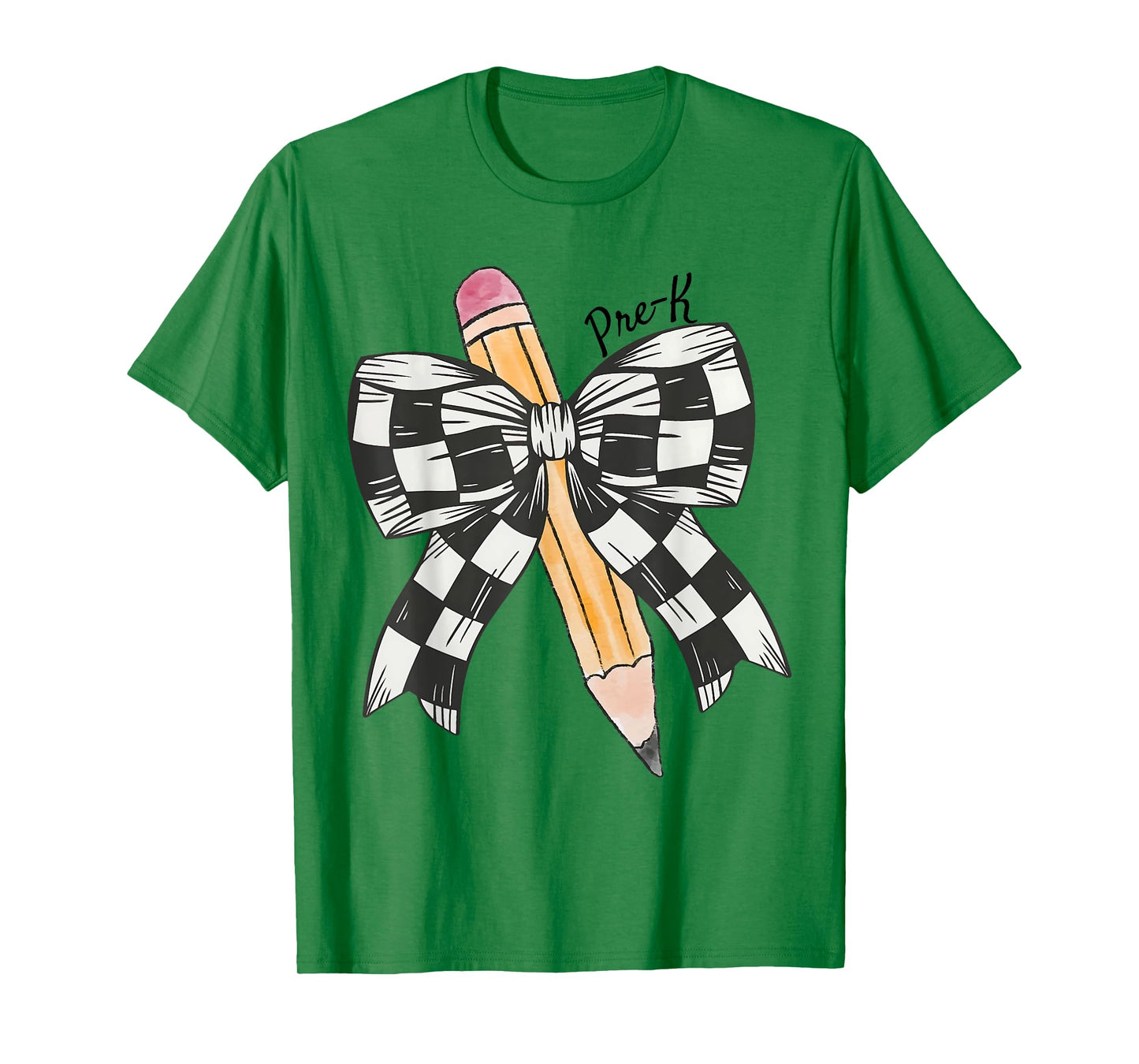 Coquette Pencil Bow Funny Pre K Teacher Kids Back To School T-Shirt