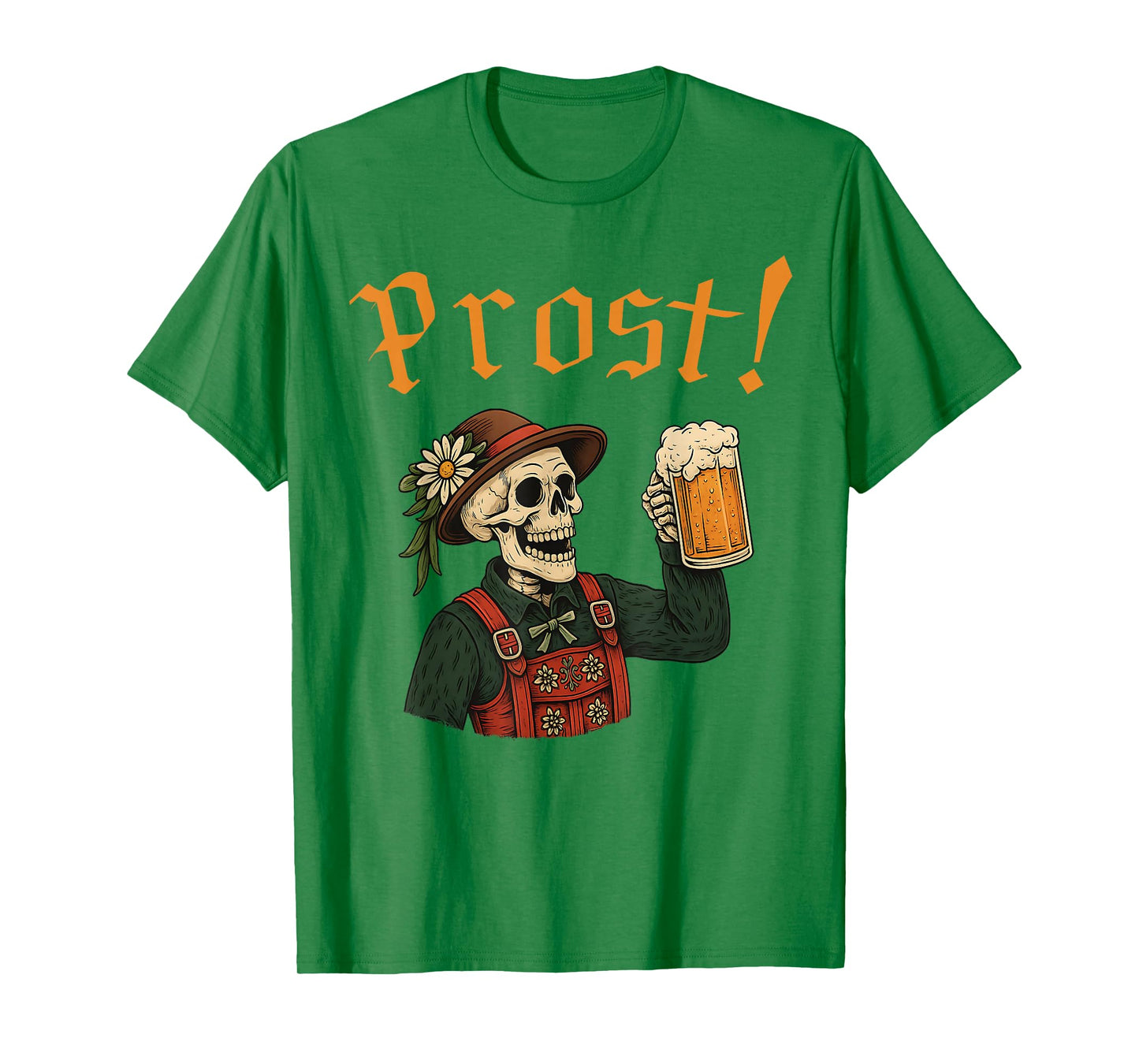 Oktoberfest Skeleton Prost German Beer Festival Men Women T-Shirt