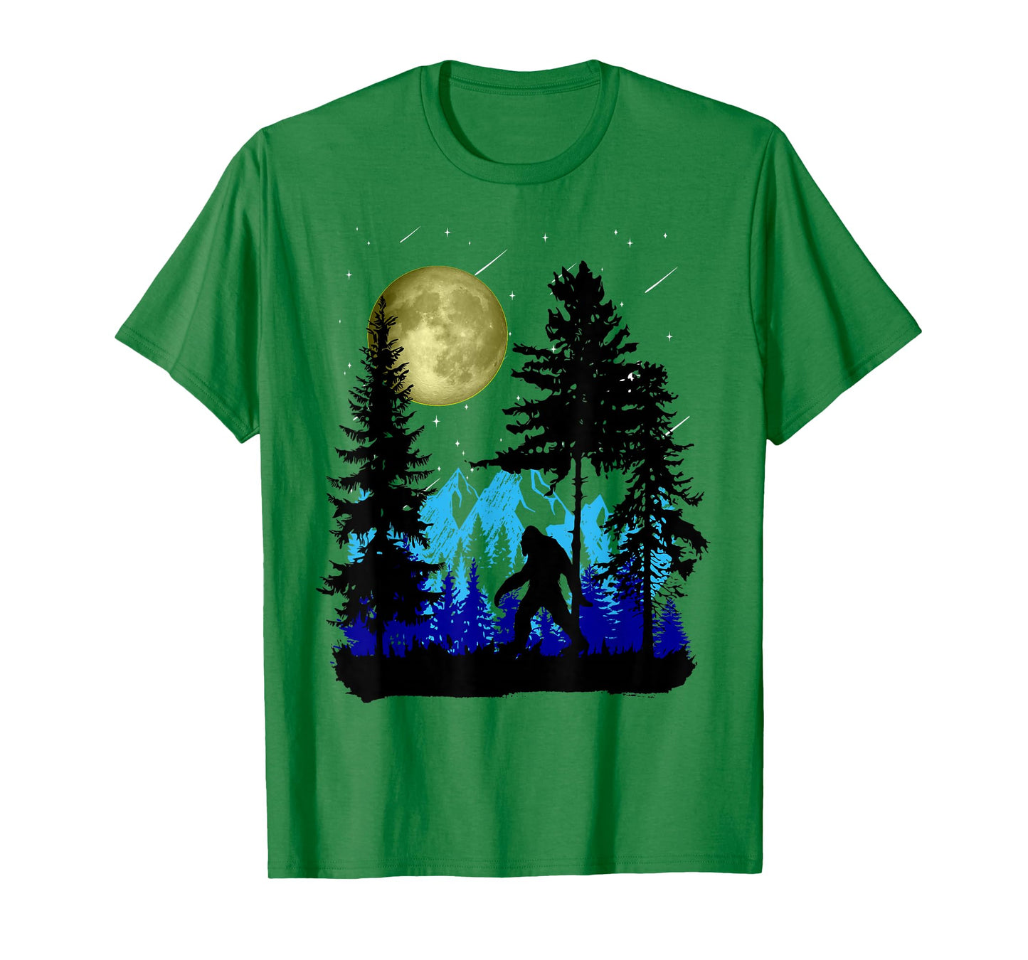Bigfoot Hiding Under Full Moon for Sasquatch Lover T-Shirt