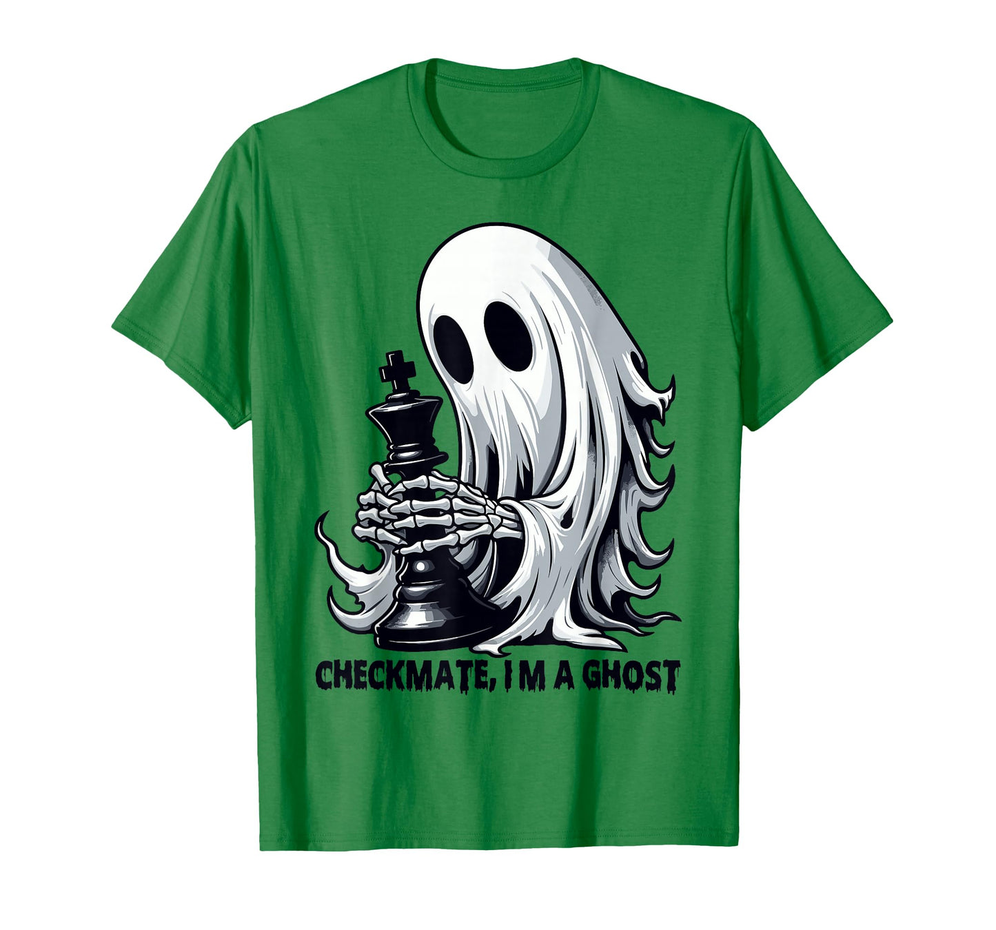 Checkmate I'm a Ghost Spooky Chess King Halloween T-Shirt