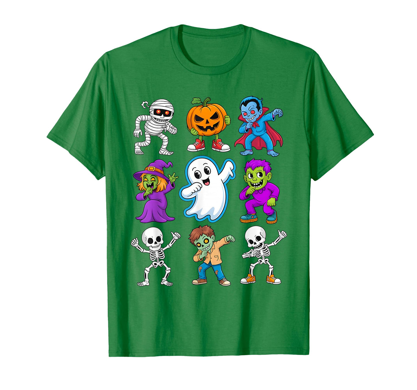 Dabbing Halloween Skeleton Scary Pumpkin Spooky Season Boys T-Shirt