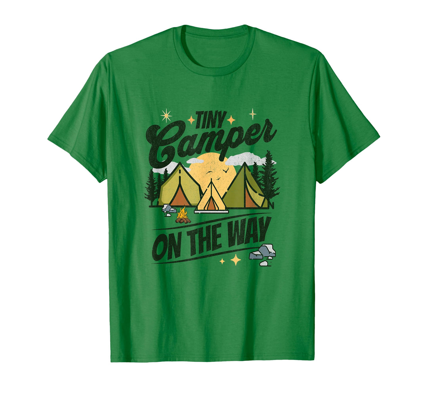 Tiny Camper On The Way camping lover pregnancy announcement T-Shirt