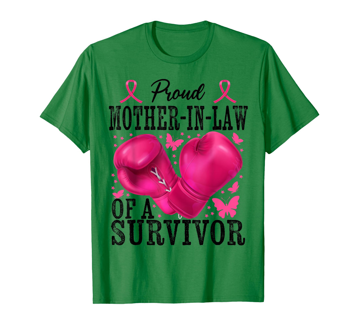 Proud Mother-in-law Of Survivor Breast Cancer Boxing Gloves T-Shirt