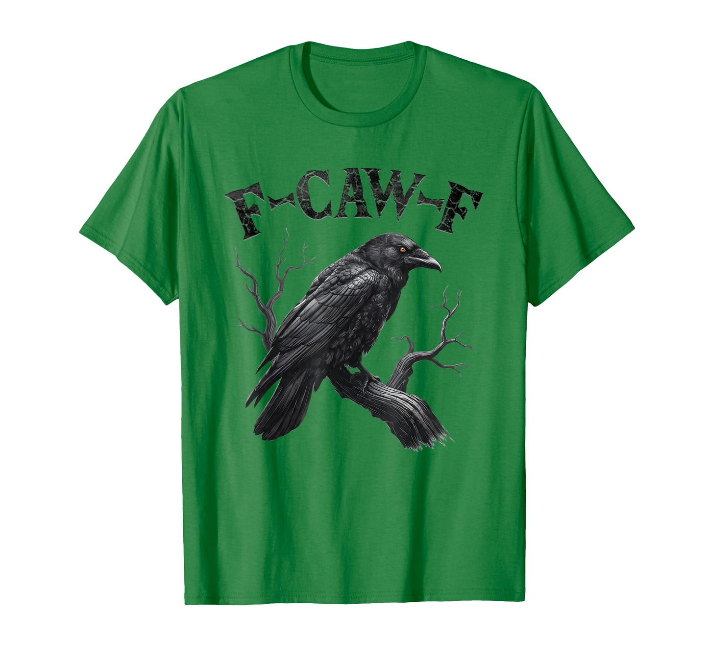 Black Crow, F-Caw-F Funny Black Bird Moon Gothic Adult Humor T-Shirt