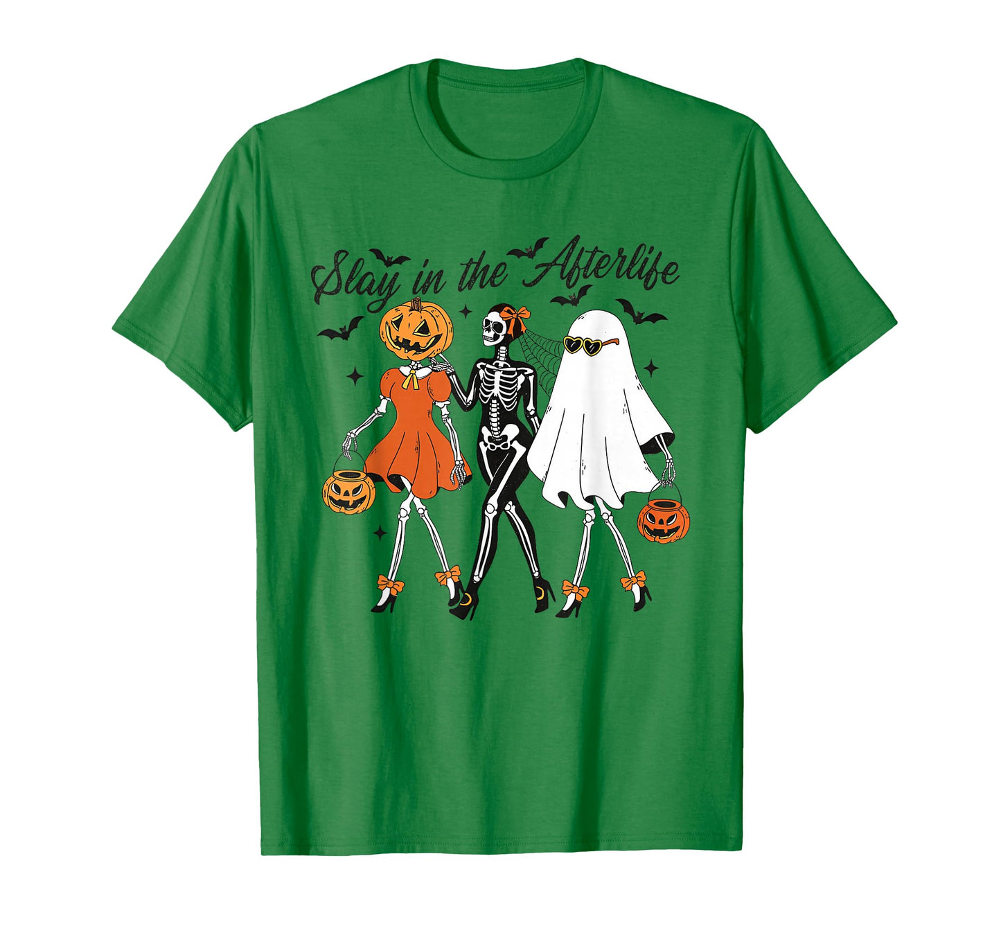 Slay in The Afterlife, Sexy Fancy Skeletons,Gothic Halloween T-Shirt