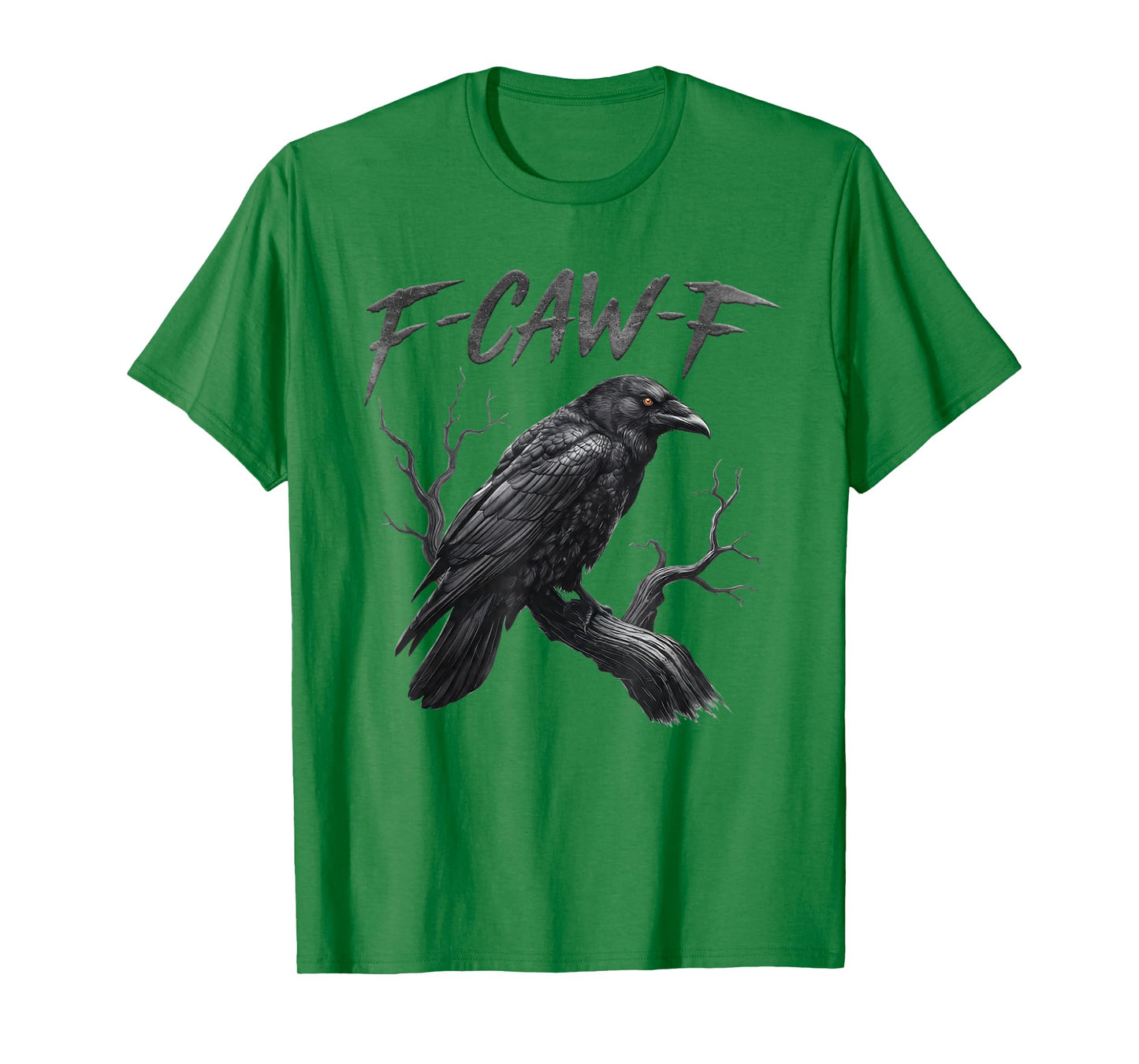 Black Crow, F-Caw-F Funny Black Bird Moon Gothic Adult Humor T-Shirt