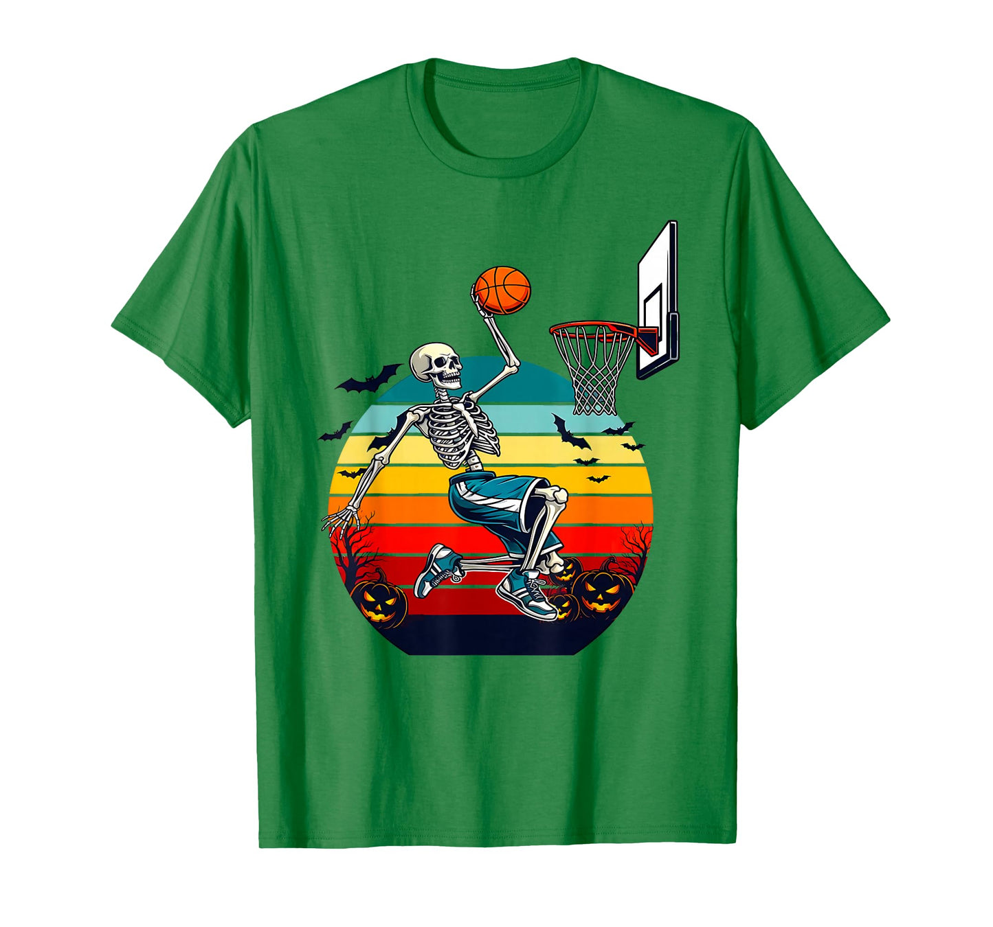 Skeleton Basketball Player Halloween Funny Spooky Costume T-Shirt