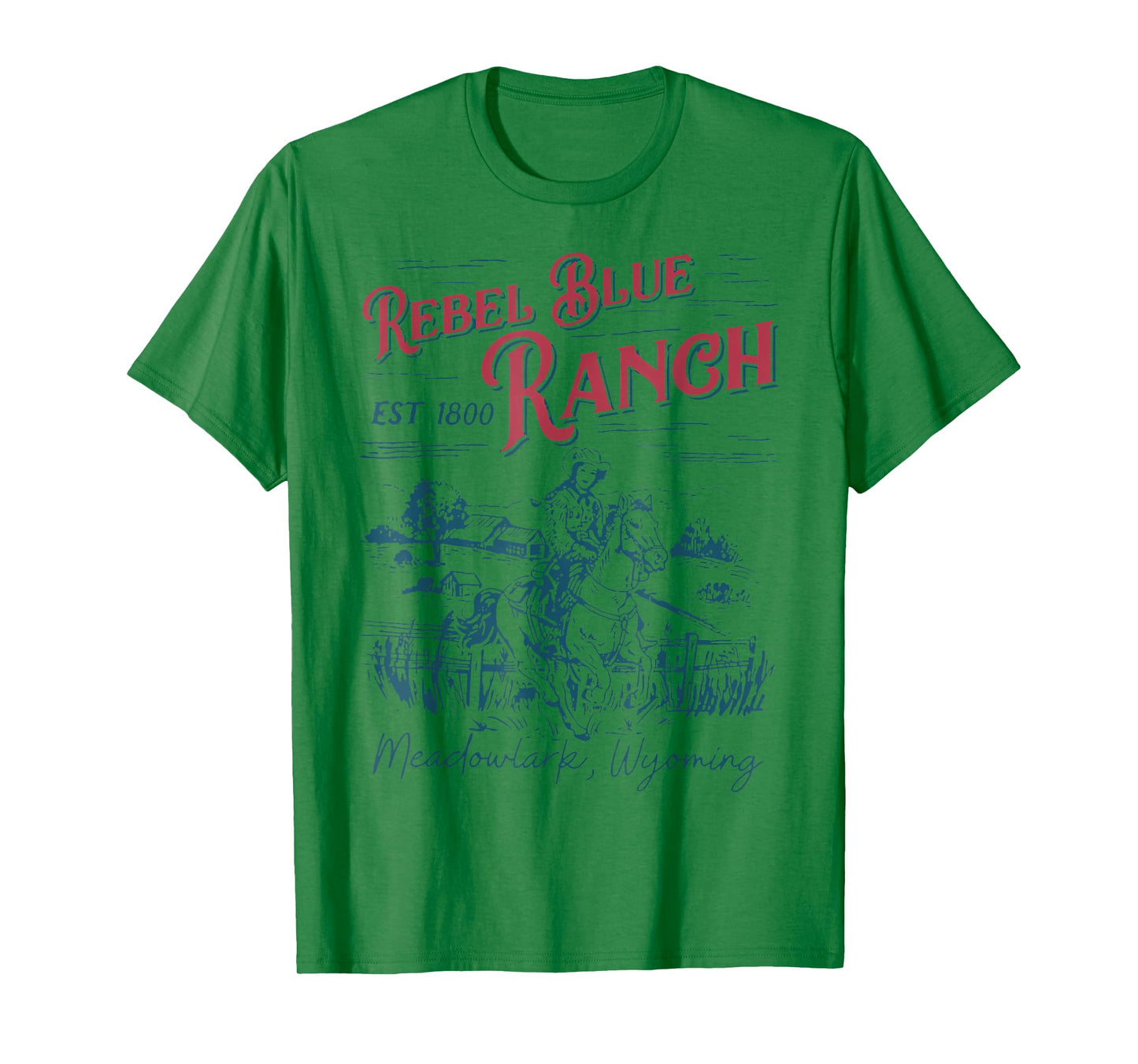 Rebel Blue Ranch Booktok Meadowlark T-Shirt