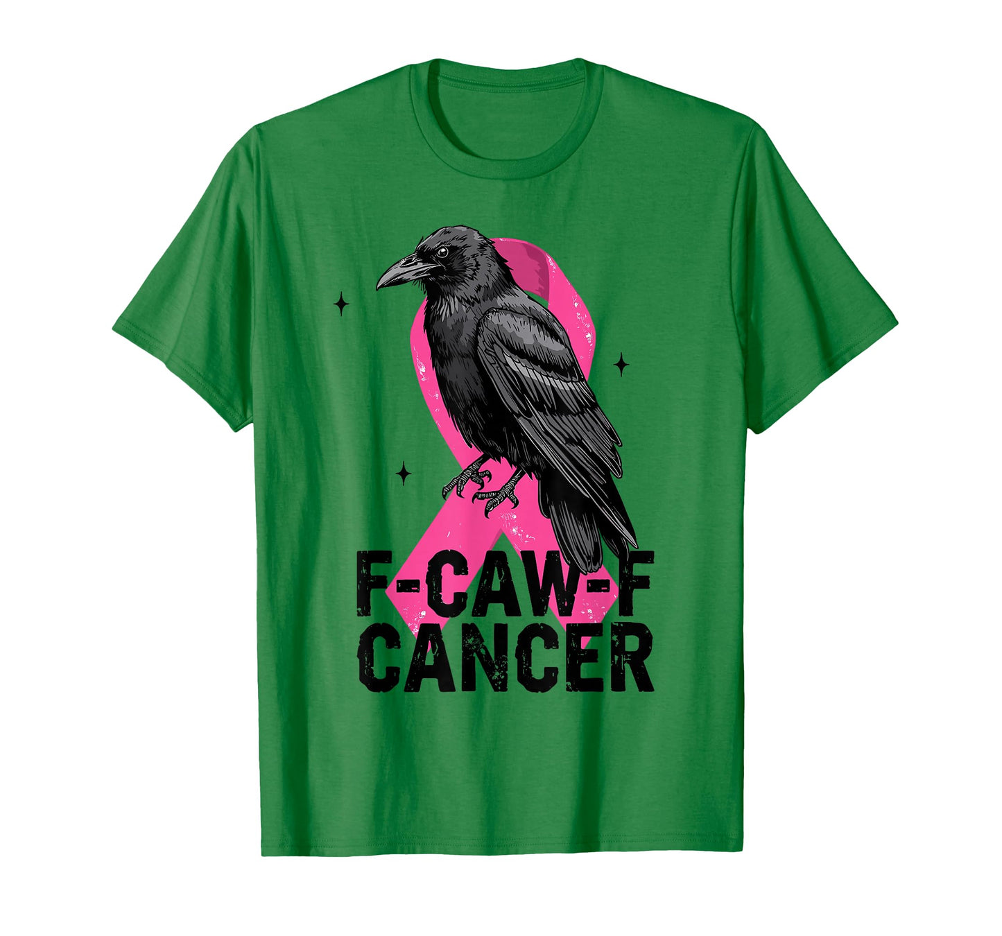 Black Crow F-Caw-F Breast Cancer Awareness Pink Ribbon T-Shirt