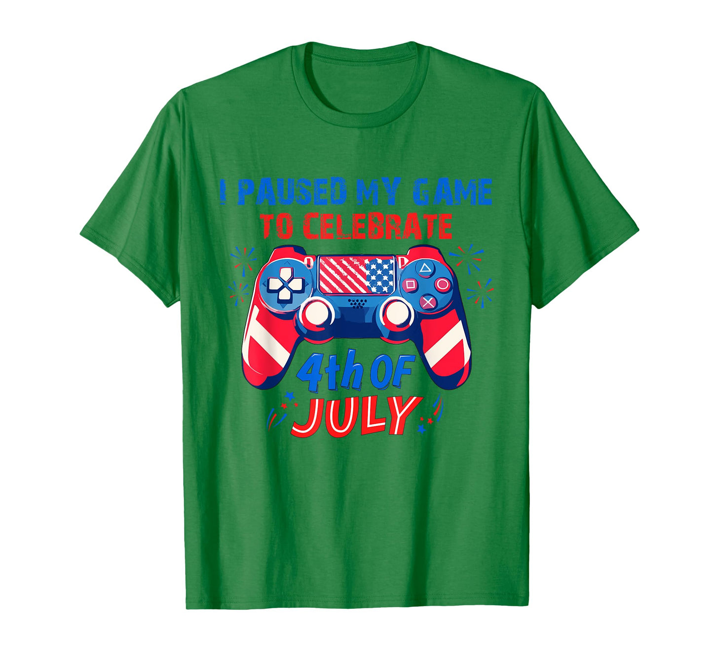 Gamer 4th Of July American Flag Gaming Lover Boys Girls Teen T-Shirt