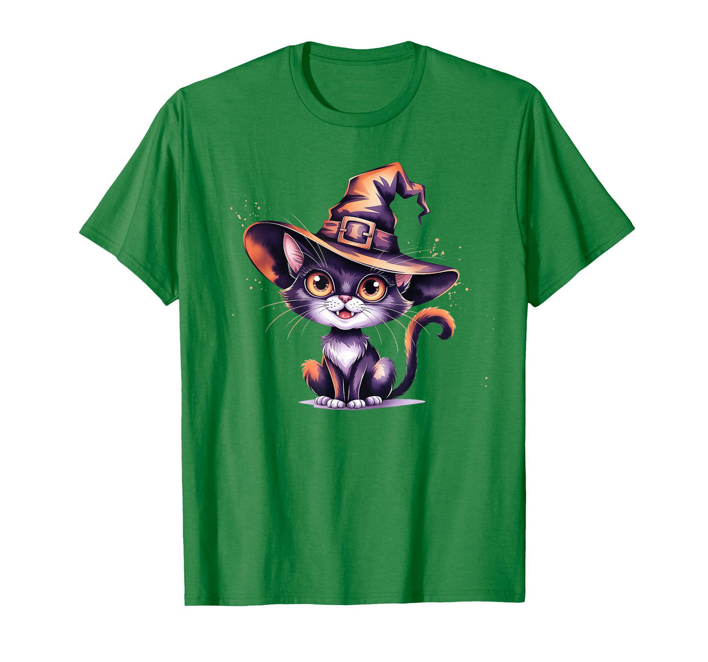 Cute Witch Black Cat Spooky Witches Squad Wizard Halloween T-Shirt