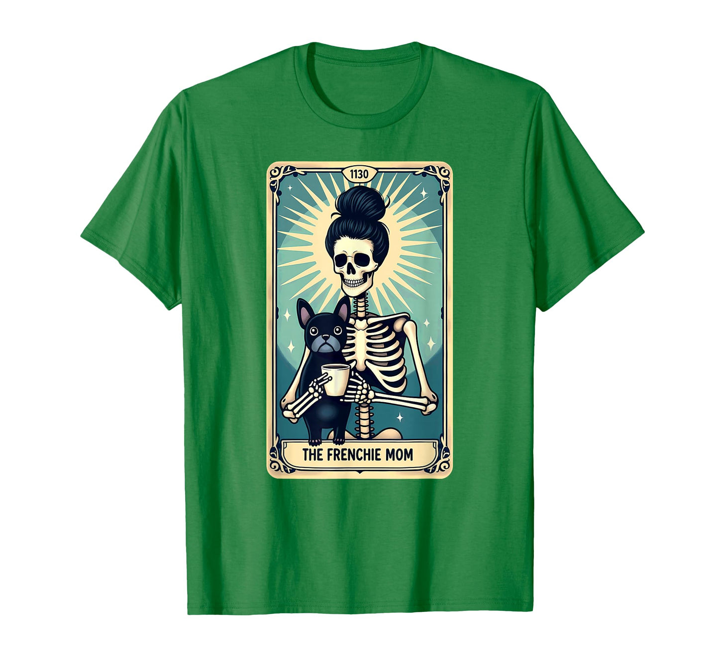 Gothic Tarot Card French Bulldog Skeleton Mom T-Shirt